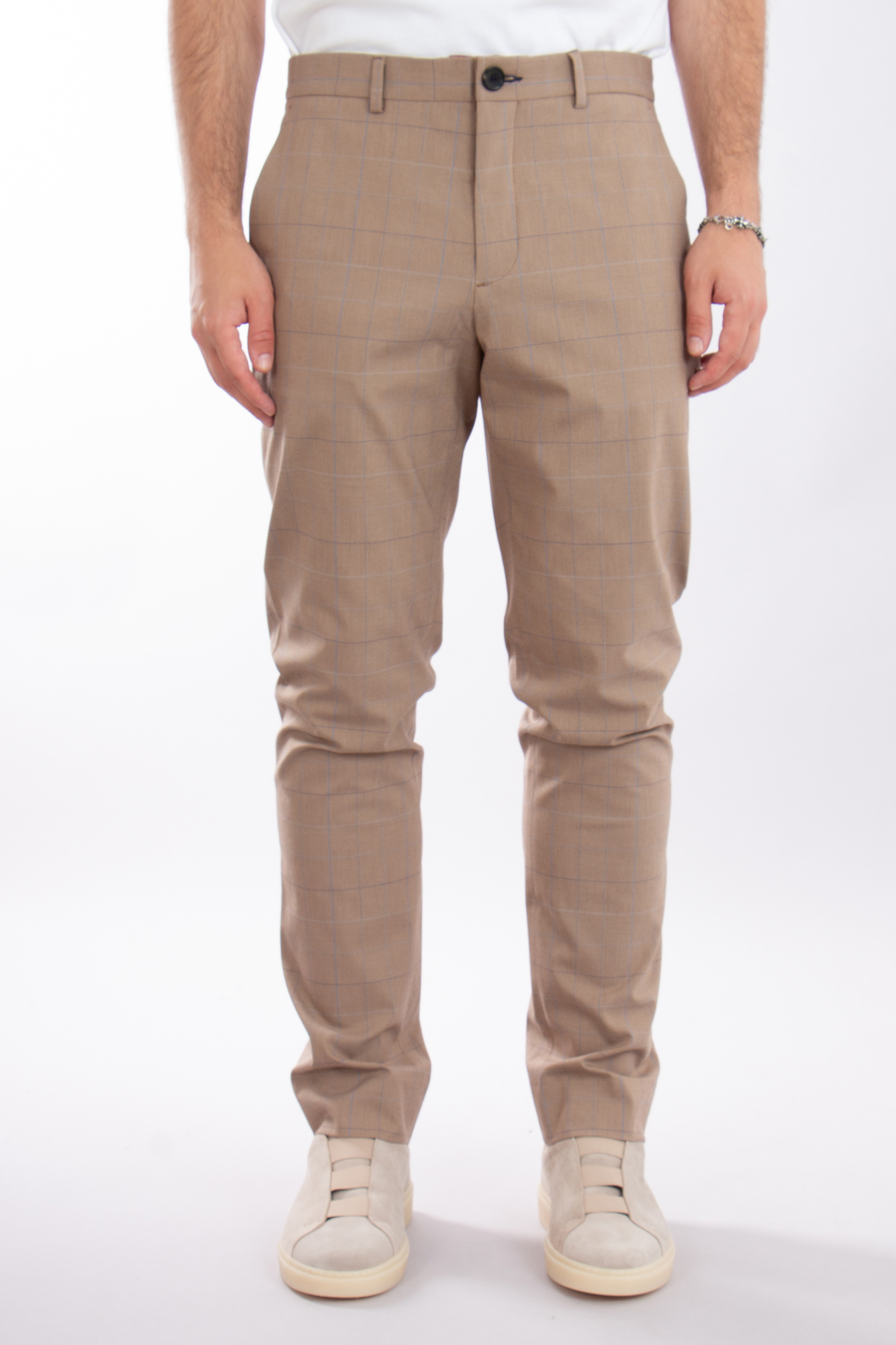PAUL SMITH Checked Modal & Cotton Stretch Pants