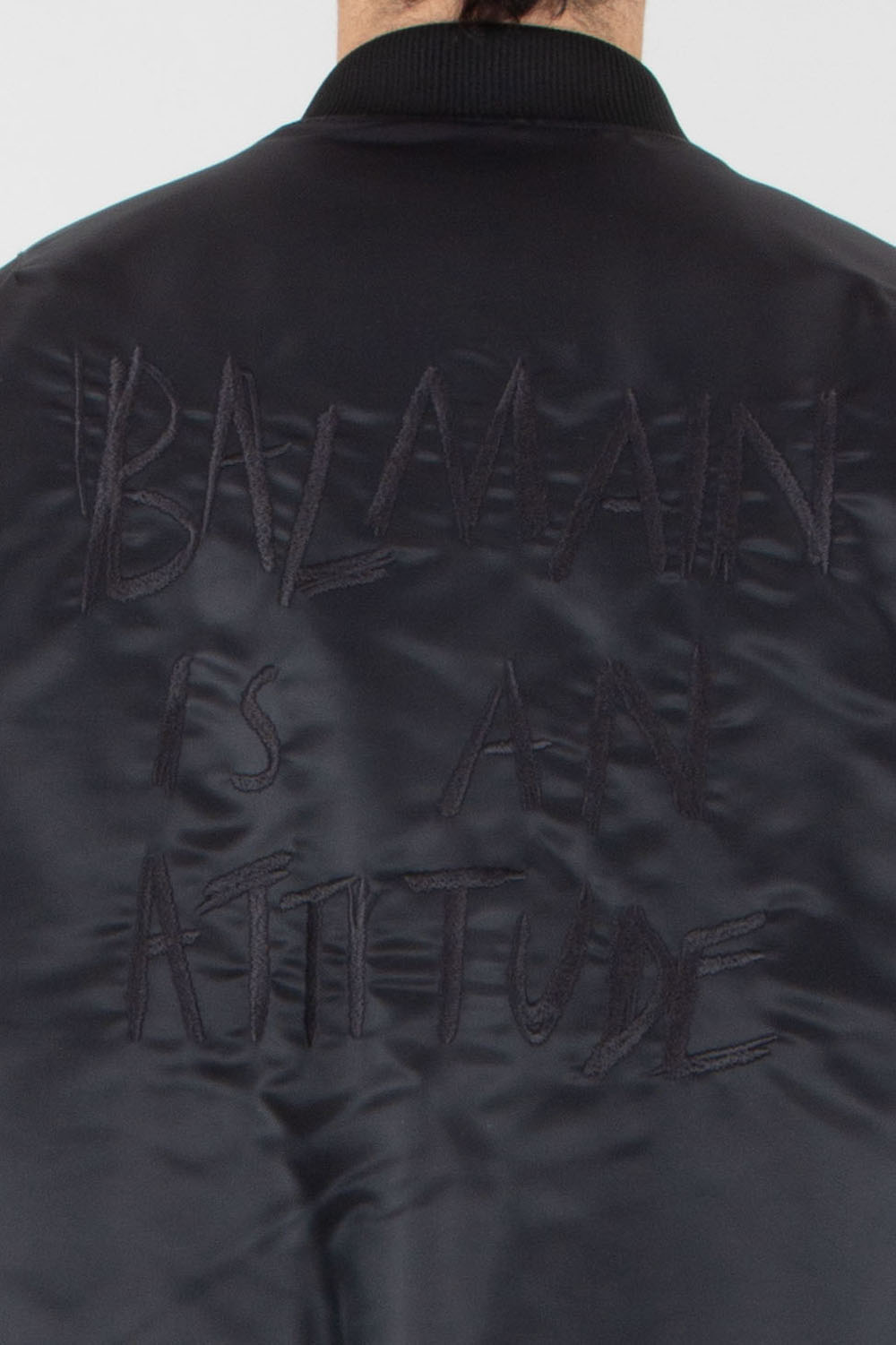 BALMAIN Relaxed Fit Embroidered Nylon Bomber Jacket