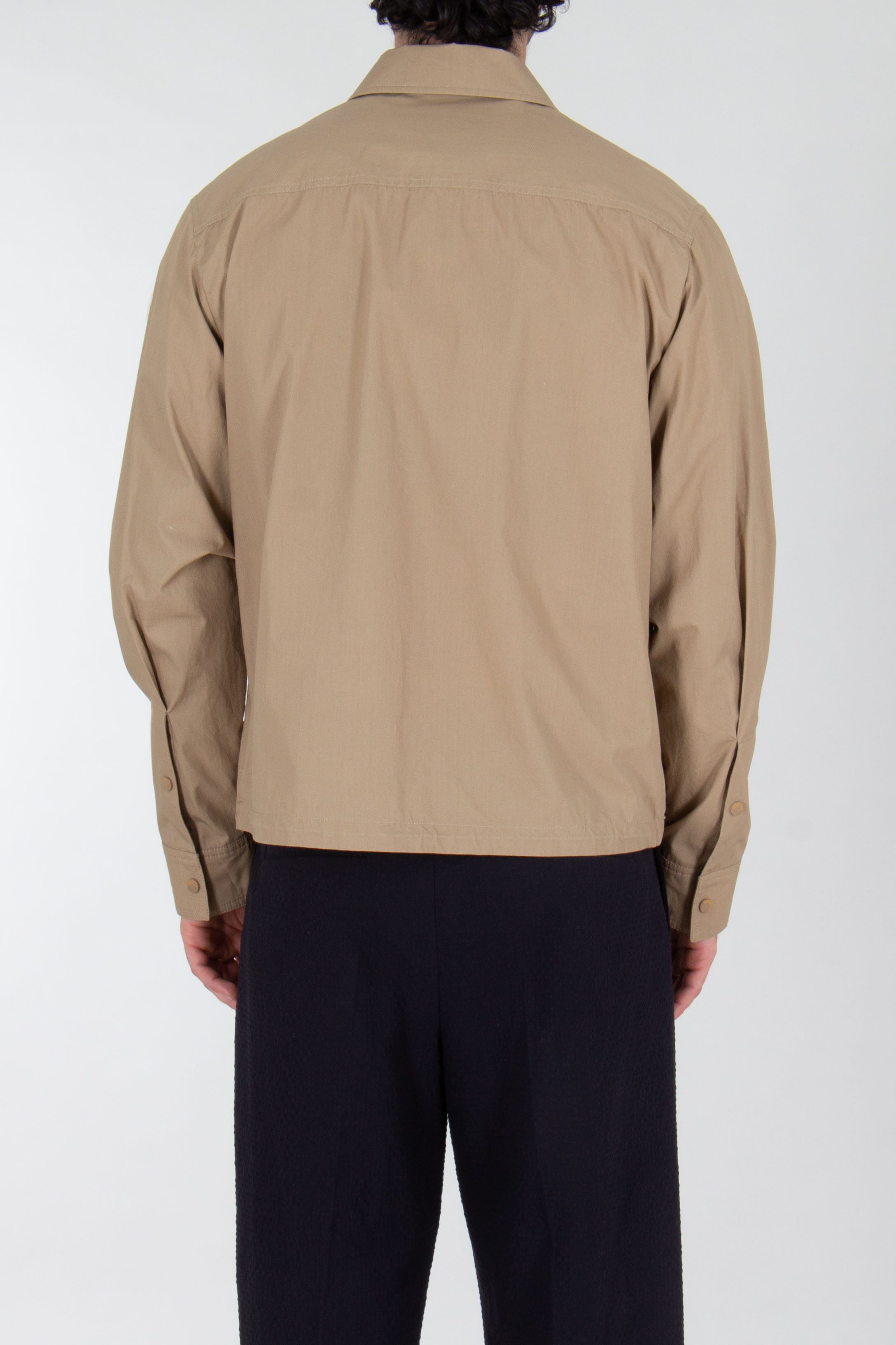 MONCLER Regular Fit Cotton Poplin Shirt Jacket