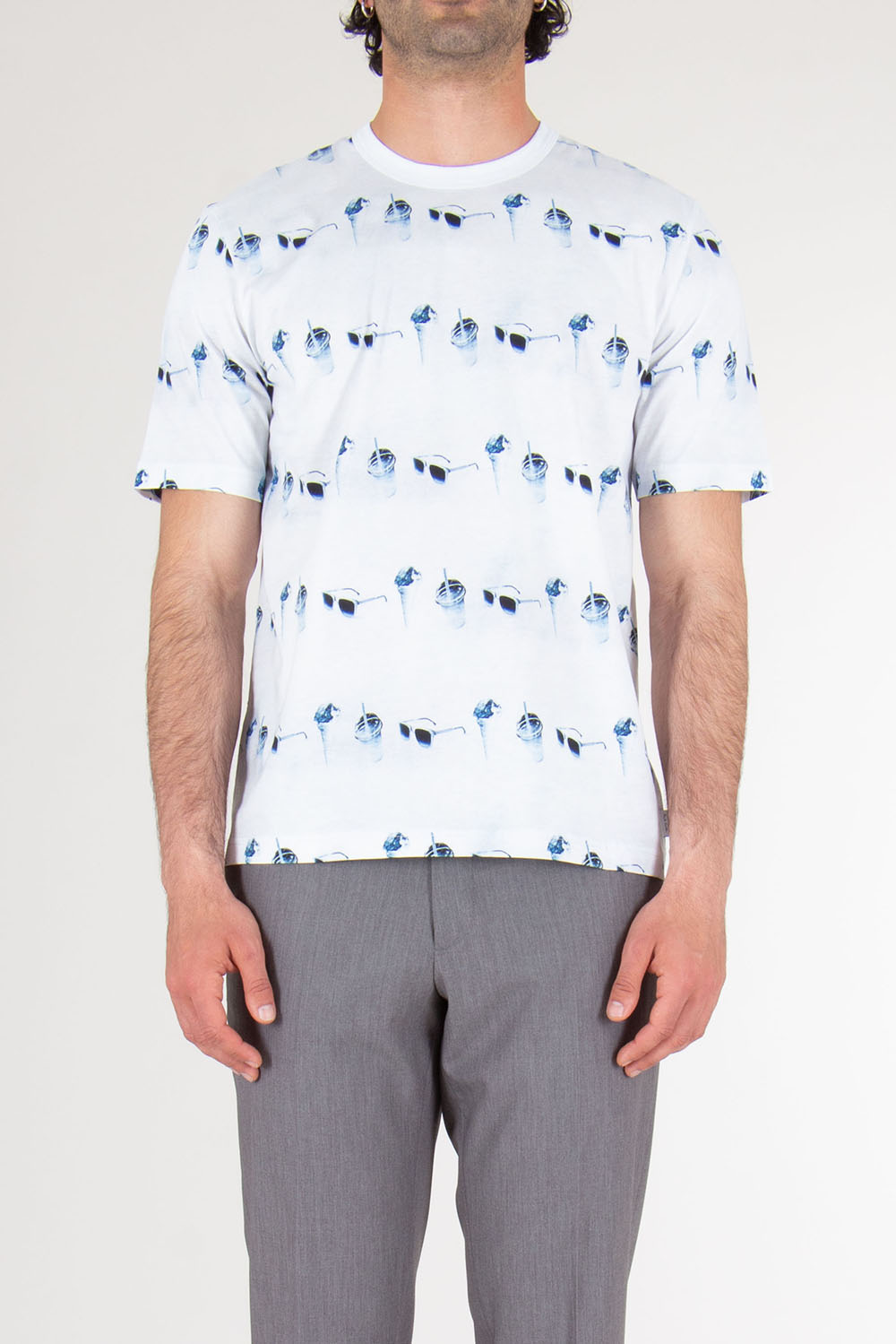 PAUL SMITH Light Blue "Sunbleached Snaps" T-Shirt