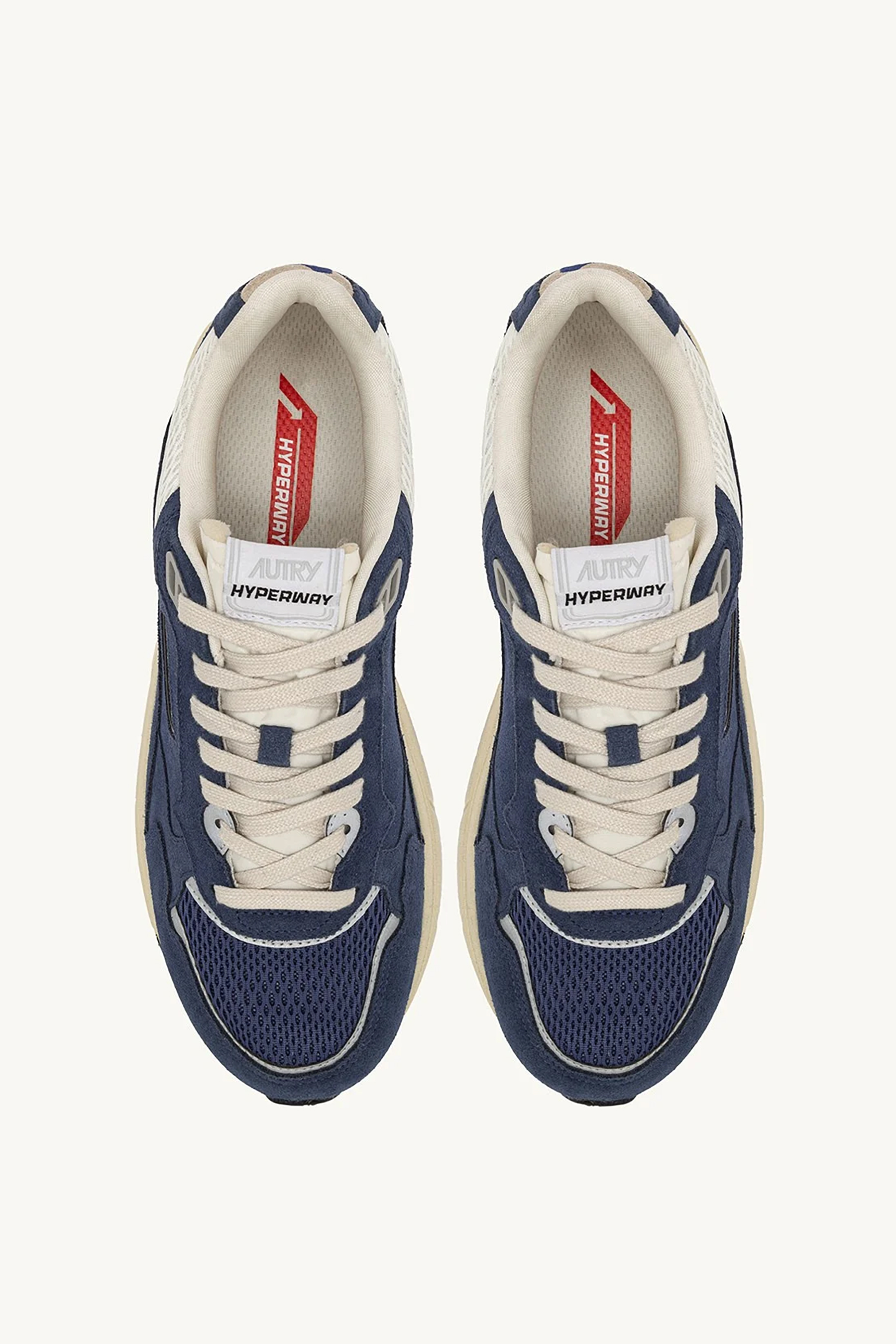 AUTRY Suede & Mesh Sneakers Hyperway Low Bekleidung, Schuhwerk, Schuh, Sneaker, Laufschuh