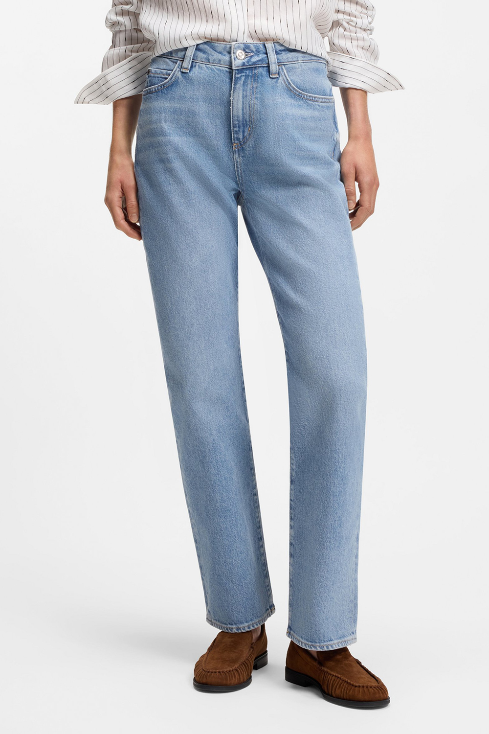 BOSS Slim Straight Fit Cotton Stretch Denim Jeans Parkway