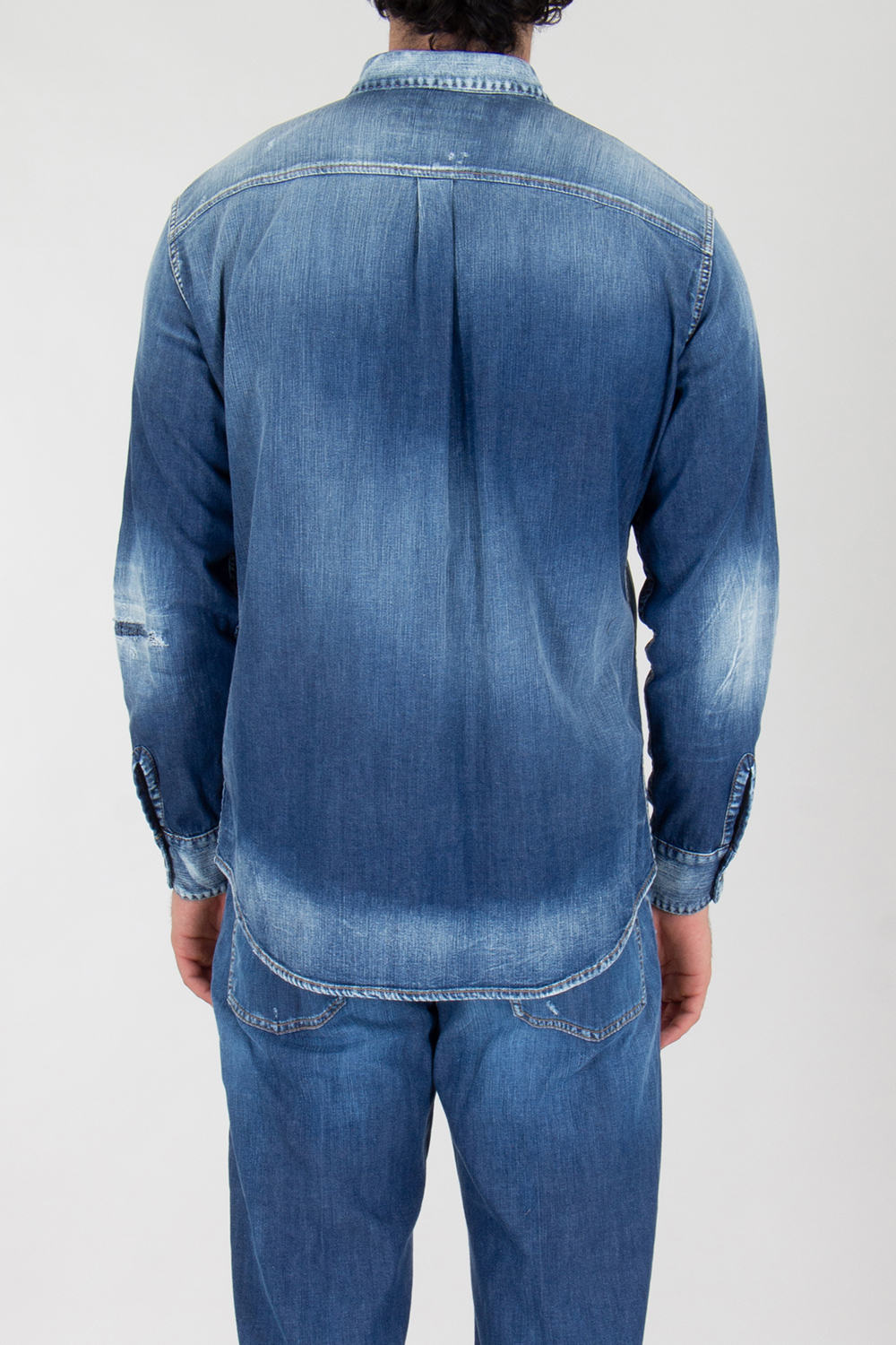 DSQUARED2 Distressed Denim Shirt Canadian Vintage