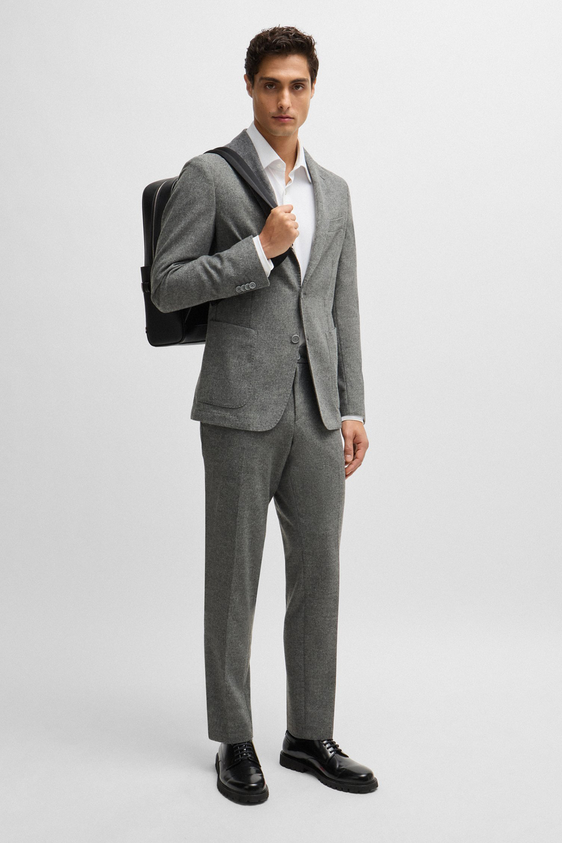 BOSS Slim Fit Wool Stretch Tech Flannel Jacket P-Hanry BOSS Slim Fit Wool Stretch Tech Flannel Jacket P-Hanry