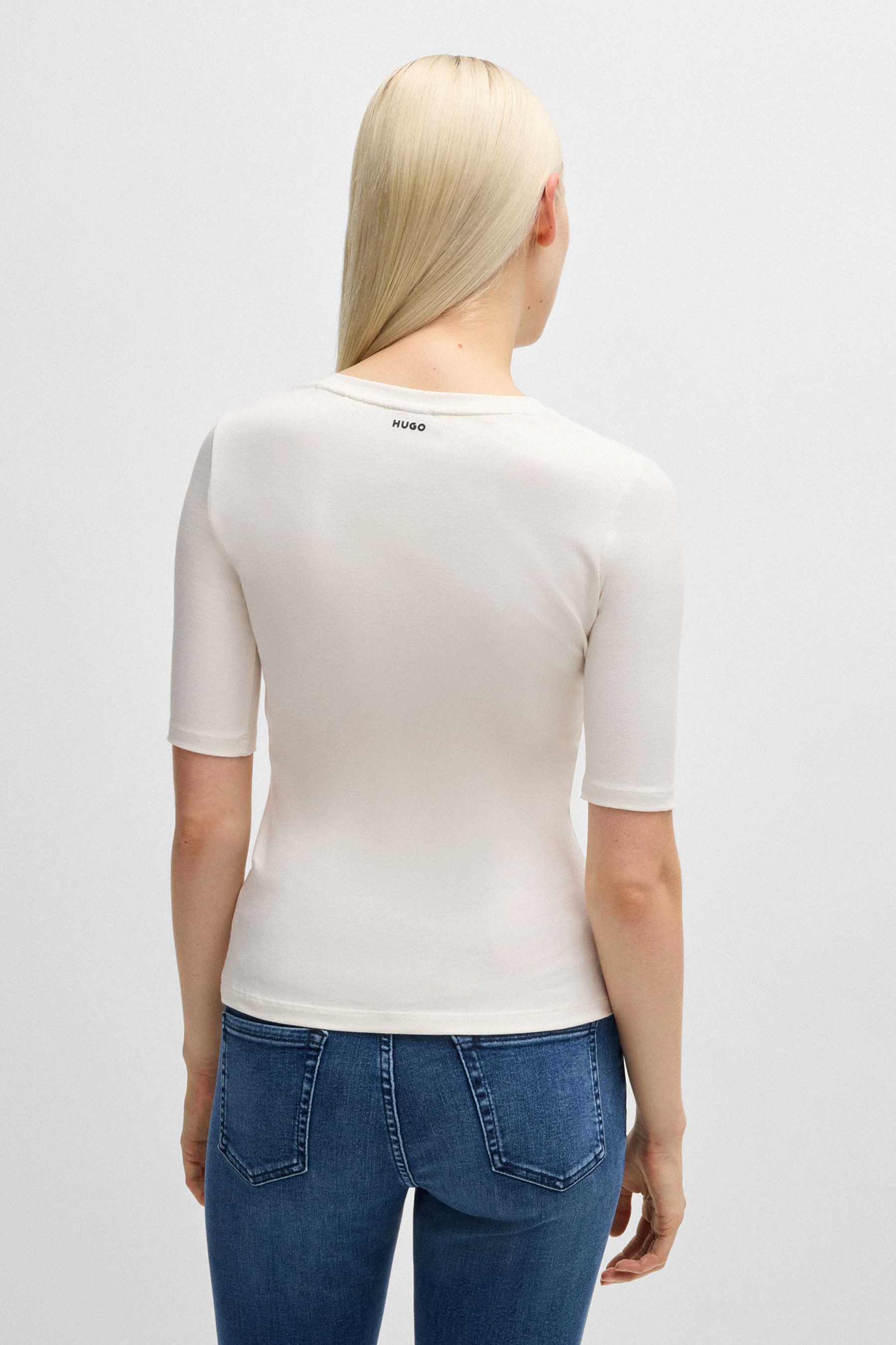 HUGO Slim Fit Cotton-Modal Stretch T-Shirt Darnelia HUGO Slim Fit Cotton-Modal Stretch T-Shirt Darnelia