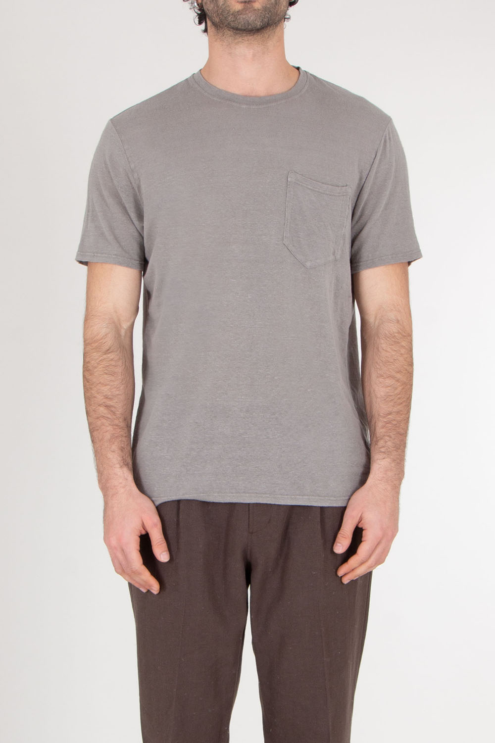 BOWERY NYC Regular Fit Linen Jersey T-Shirt Essential