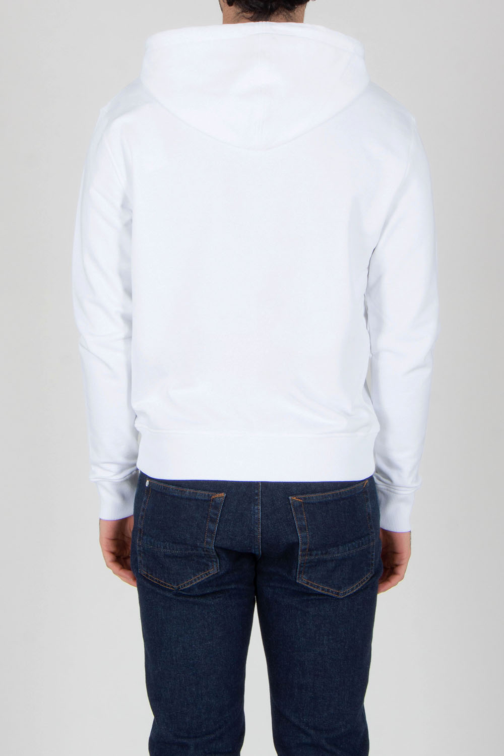 AMI PARIS Classic Fit Ami De Coeur Cotton Fleece Zip-Up Hoodie