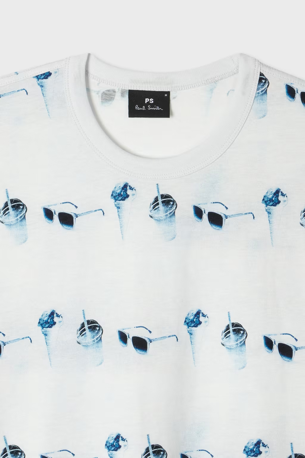 PAUL SMITH Light Blue "Sunbleached Snaps" T-Shirt