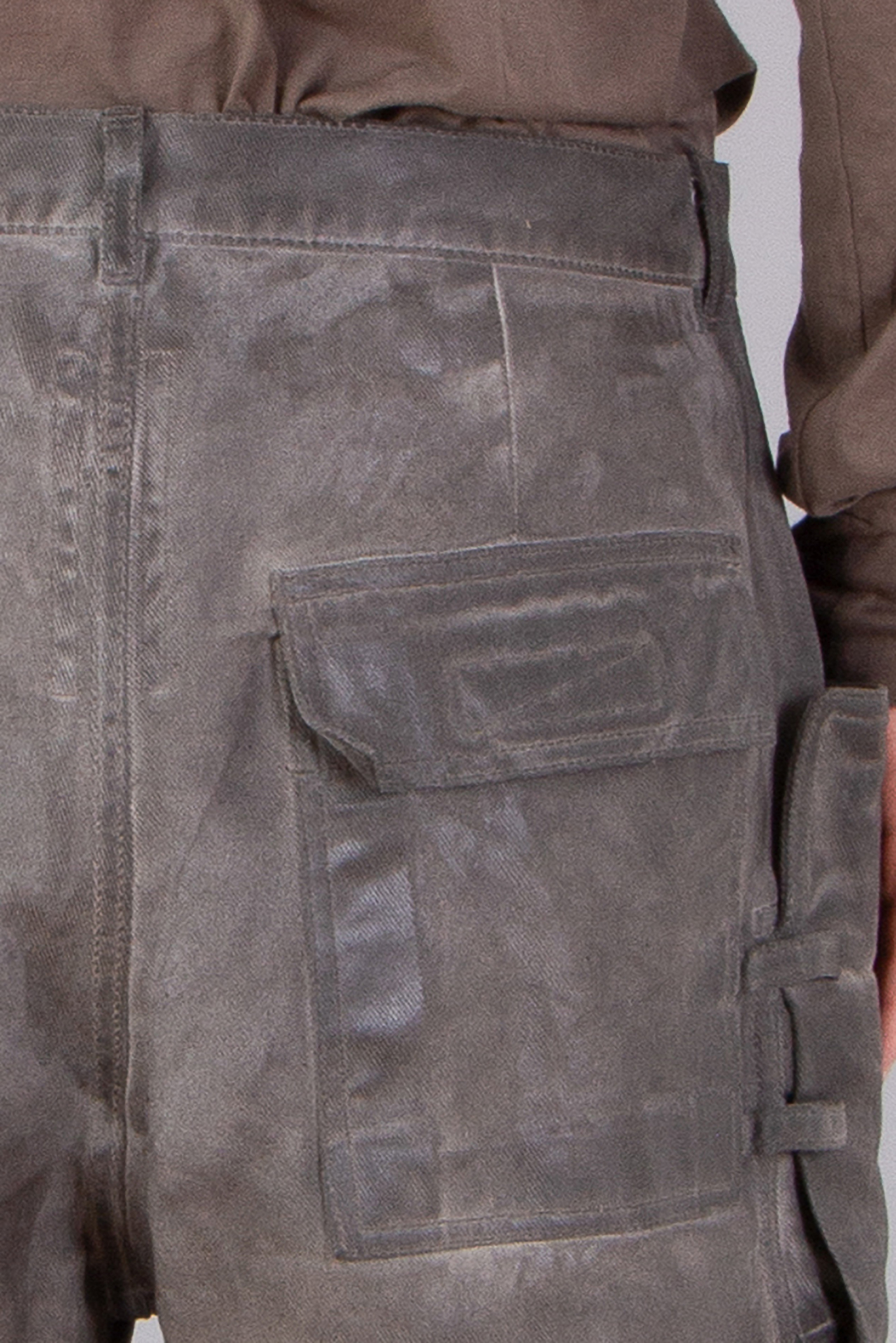 RICK OWENS DRKSHDW Foil Denim Stefan Cargo Shorts RICK OWENS DRKSHDW Foil Denim Stefan Cargo Shorts