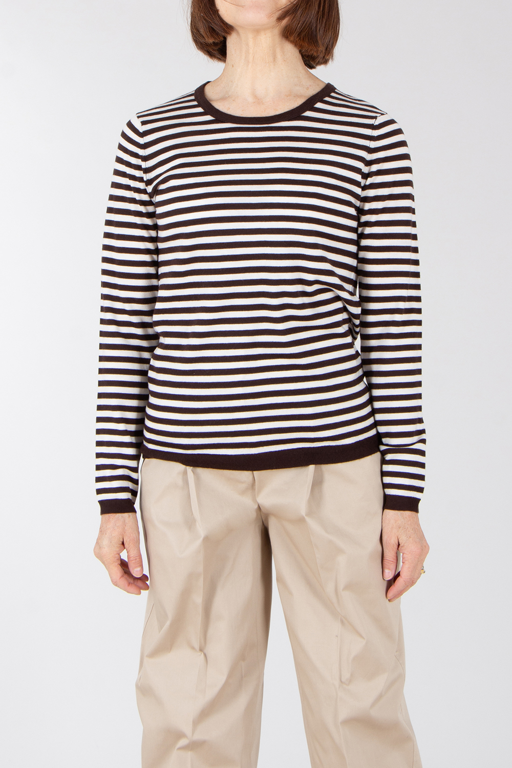 0039 ITALY Regular Fit Striped Wool Sweater Isola