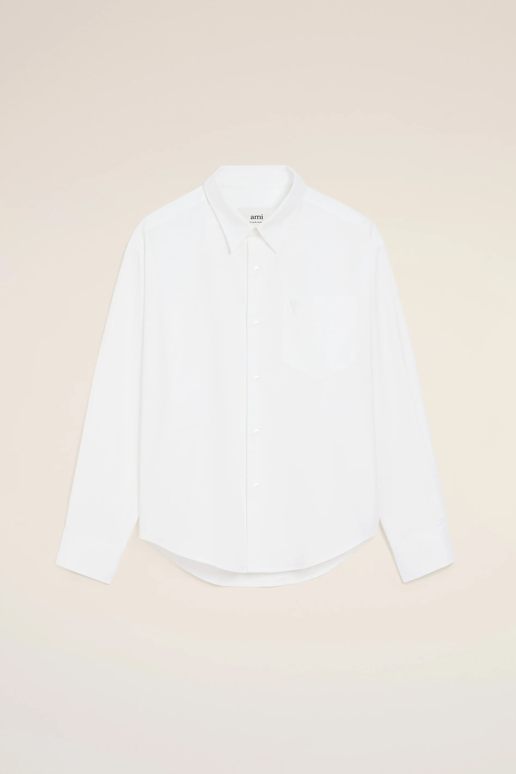 AMI PARIS Boxy Fit Ami De Coeur Cotton Oxford Shirt Langarm, Hemd, Ärmel, Kleid, Hemd, Bluse