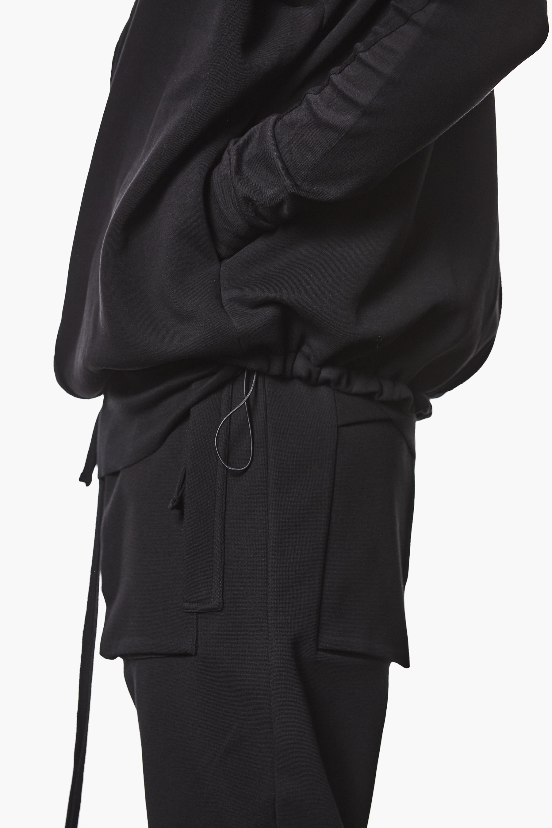 THOM KROM Loose Fit Cotton Blend Sweat Hooded Long Vest Bekleidung, Hosen, Mantel