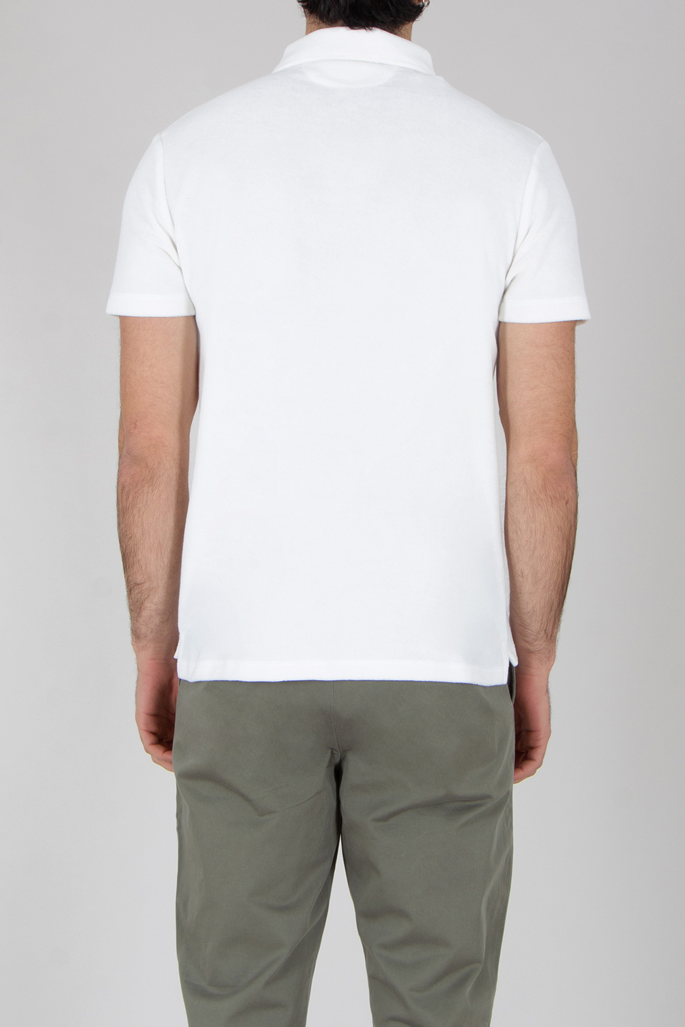 AURÉLIEN Slim Fit Cotton Blend Terry Polo Shirt