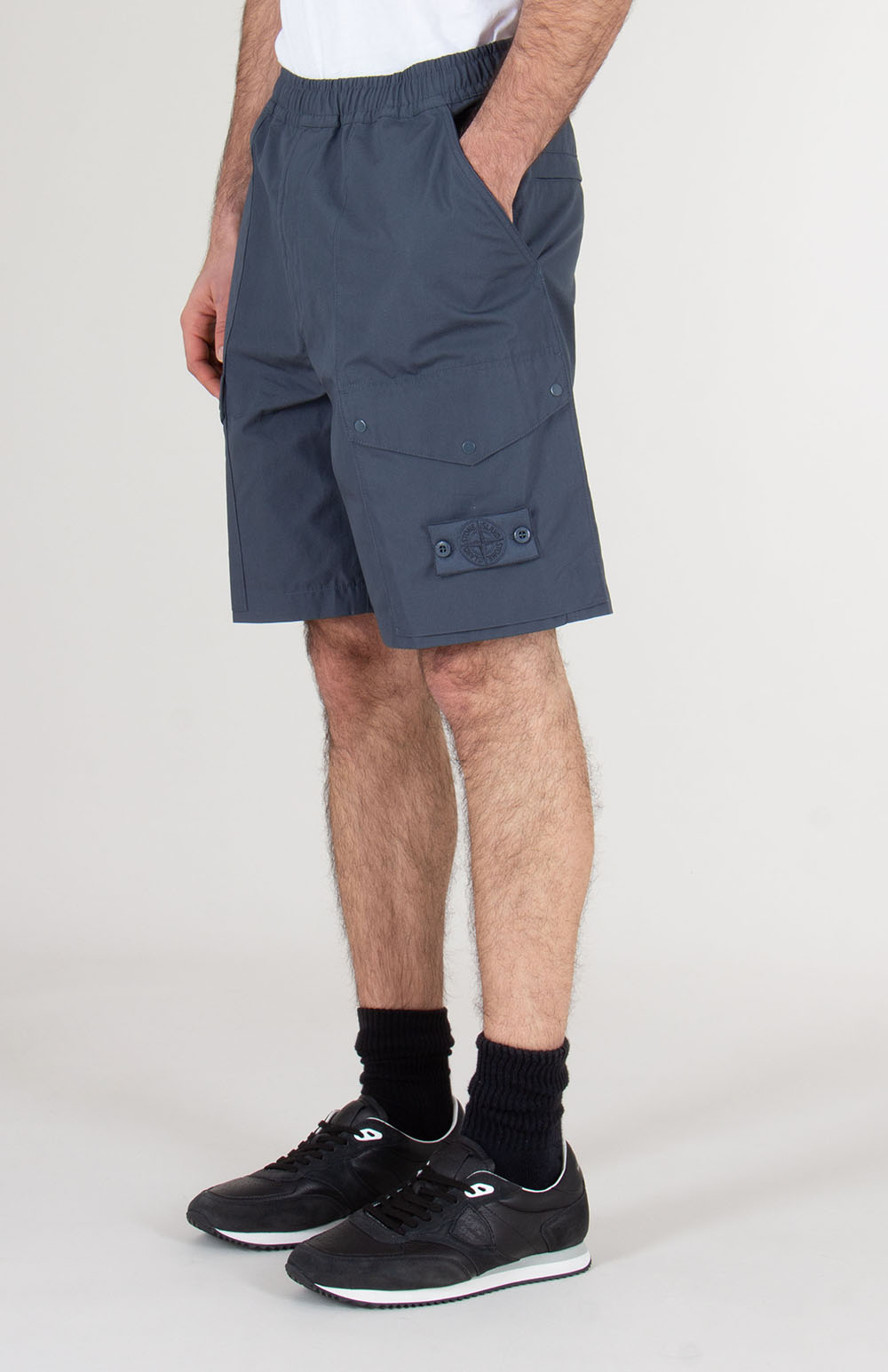 STONE ISLAND Regular Fit Cotton Cargo Shorts Ghost