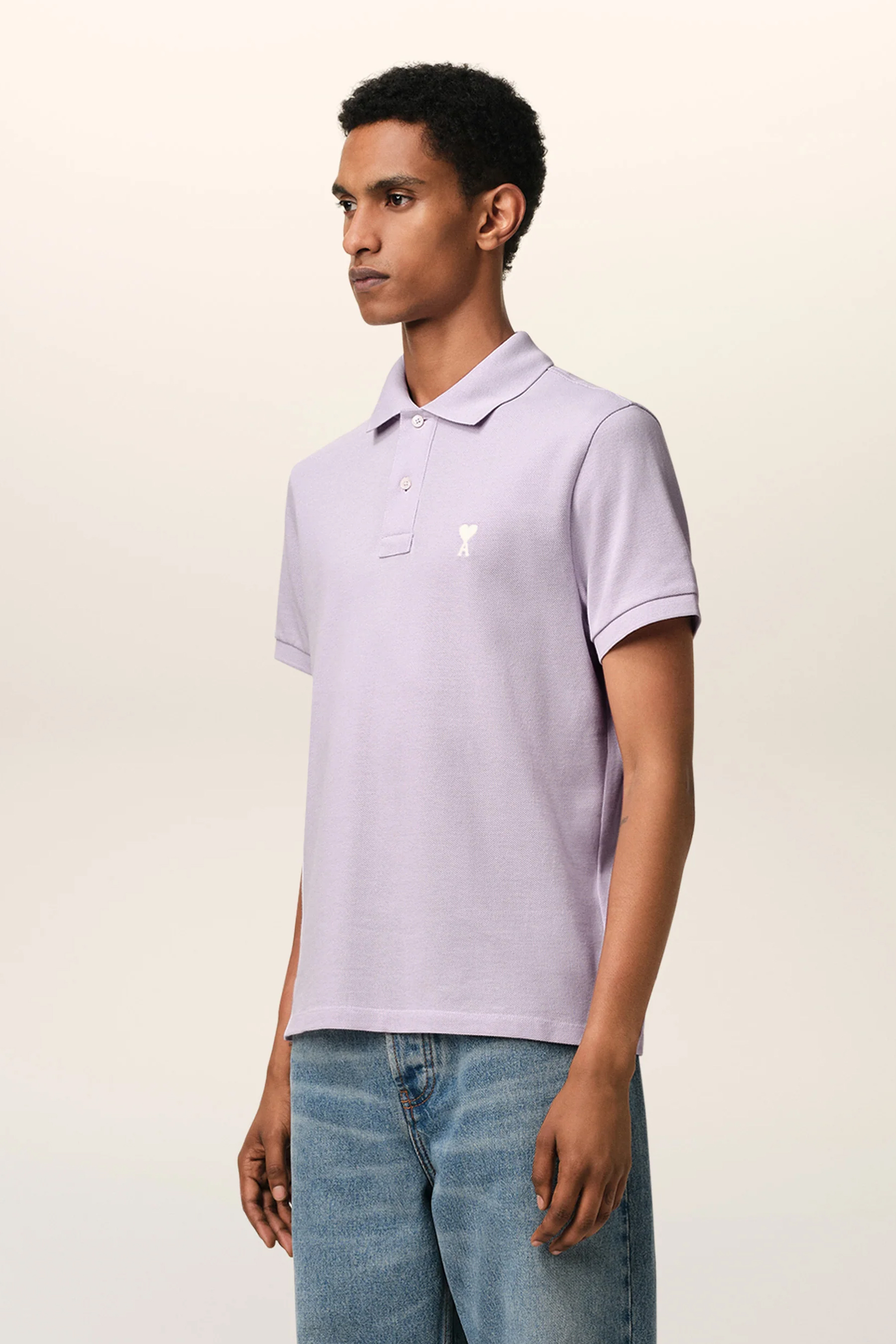 AMI PARIS Classic Fit Ami De Coeur Organic Cotton Piqué Polo Shirt AMI PARIS Classic Fit Ami De Coeur Organic Cotton Piqué Polo Shirt