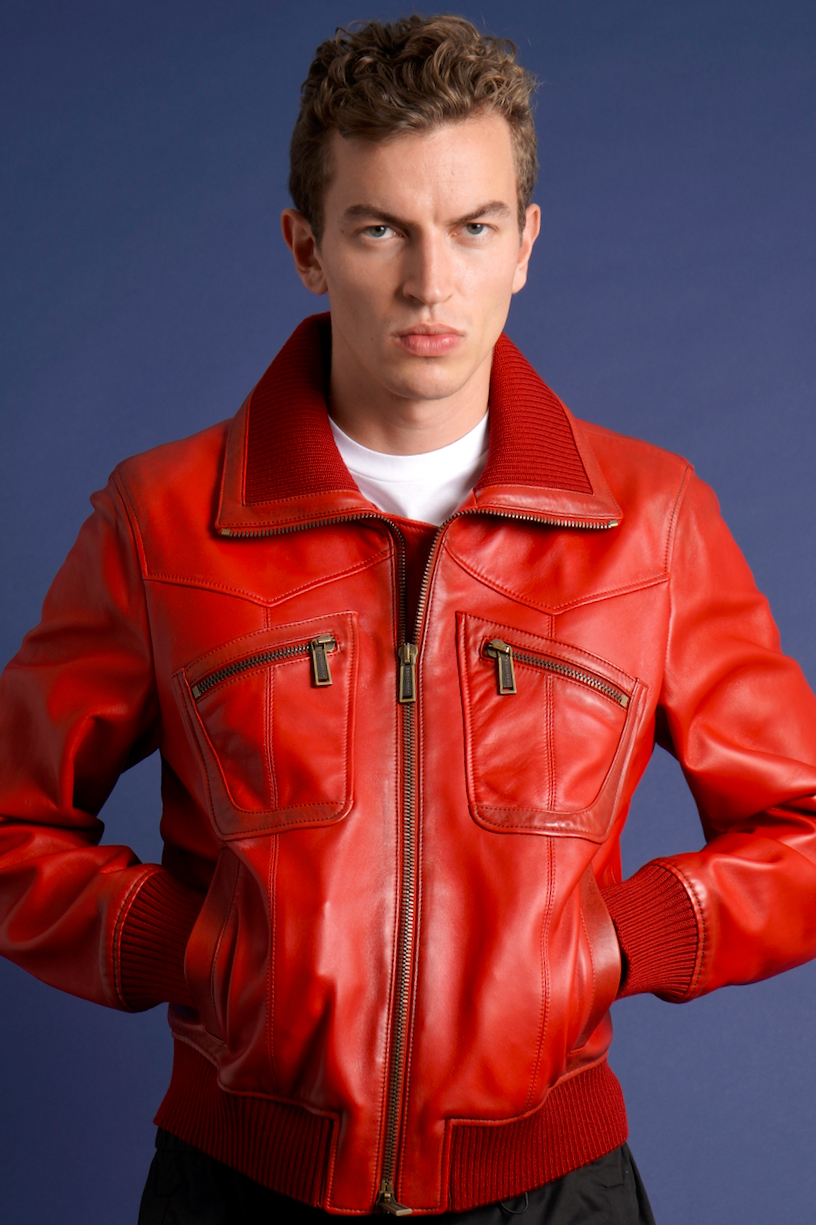 DSQUARED2 New Aviator Leather Bomber Jacket DSQUARED2 New Aviator Leather Bomber Jacket