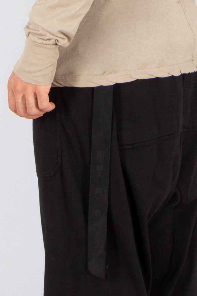 RICK OWENS DRKSHDW Loose Fit Organic Cotton Gauze Jersey Jumbo Long-Sleeve T-Shirt Hosen, Bluse, Leinen, Langarm, Person