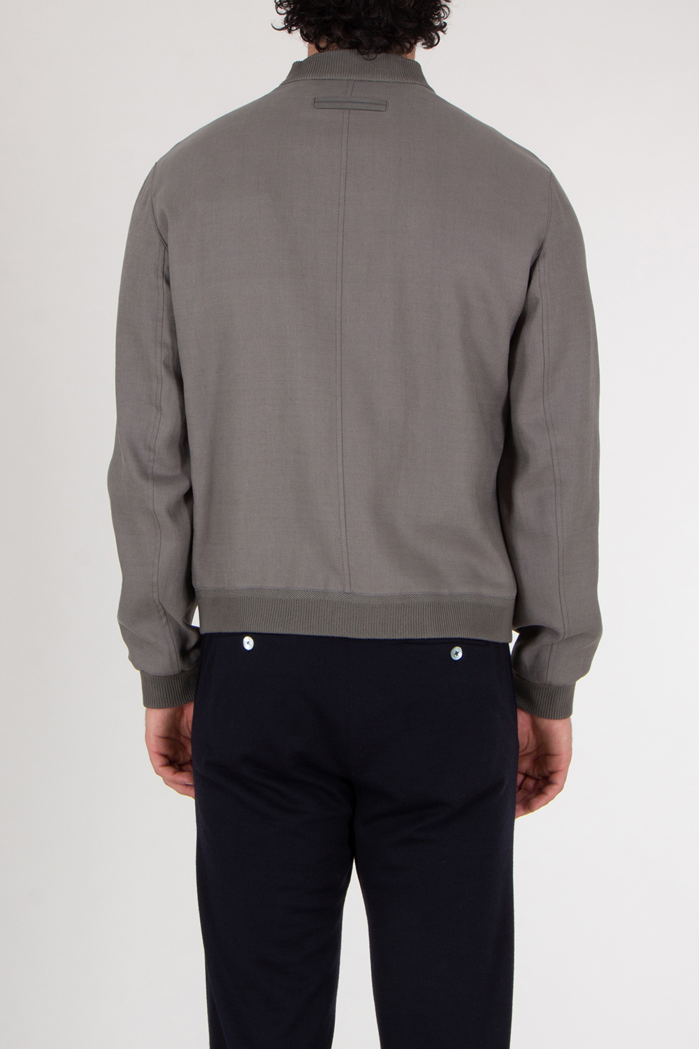 ZEGNA Regular Fit Oasi Lino Bomber Jacket