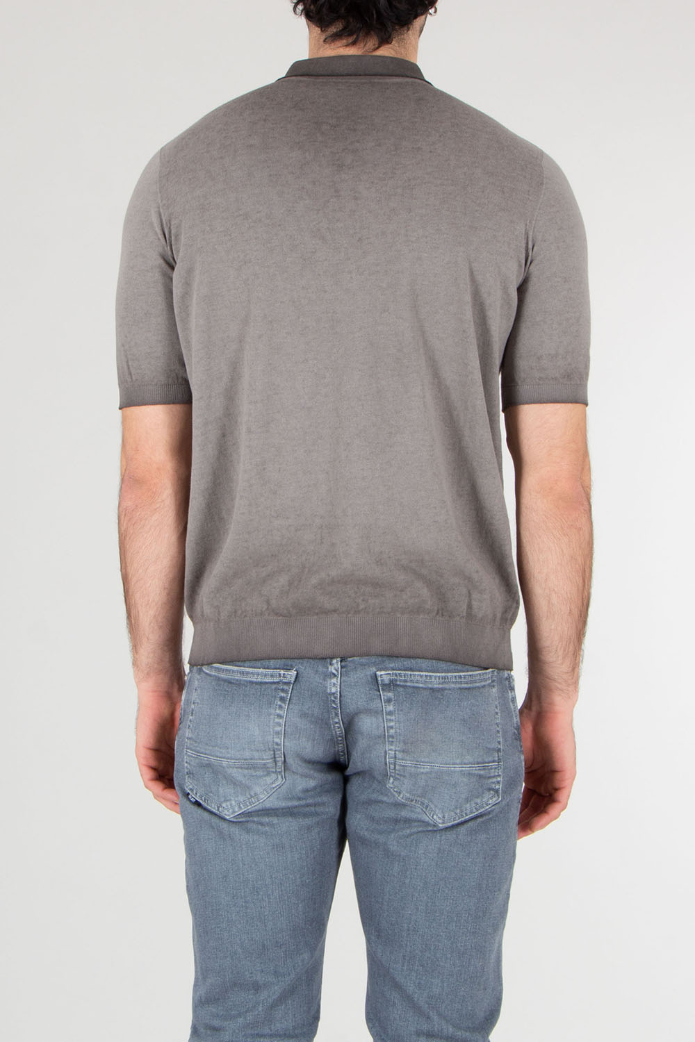 AROVESCIO Regular Fit Cotton Knit Polo