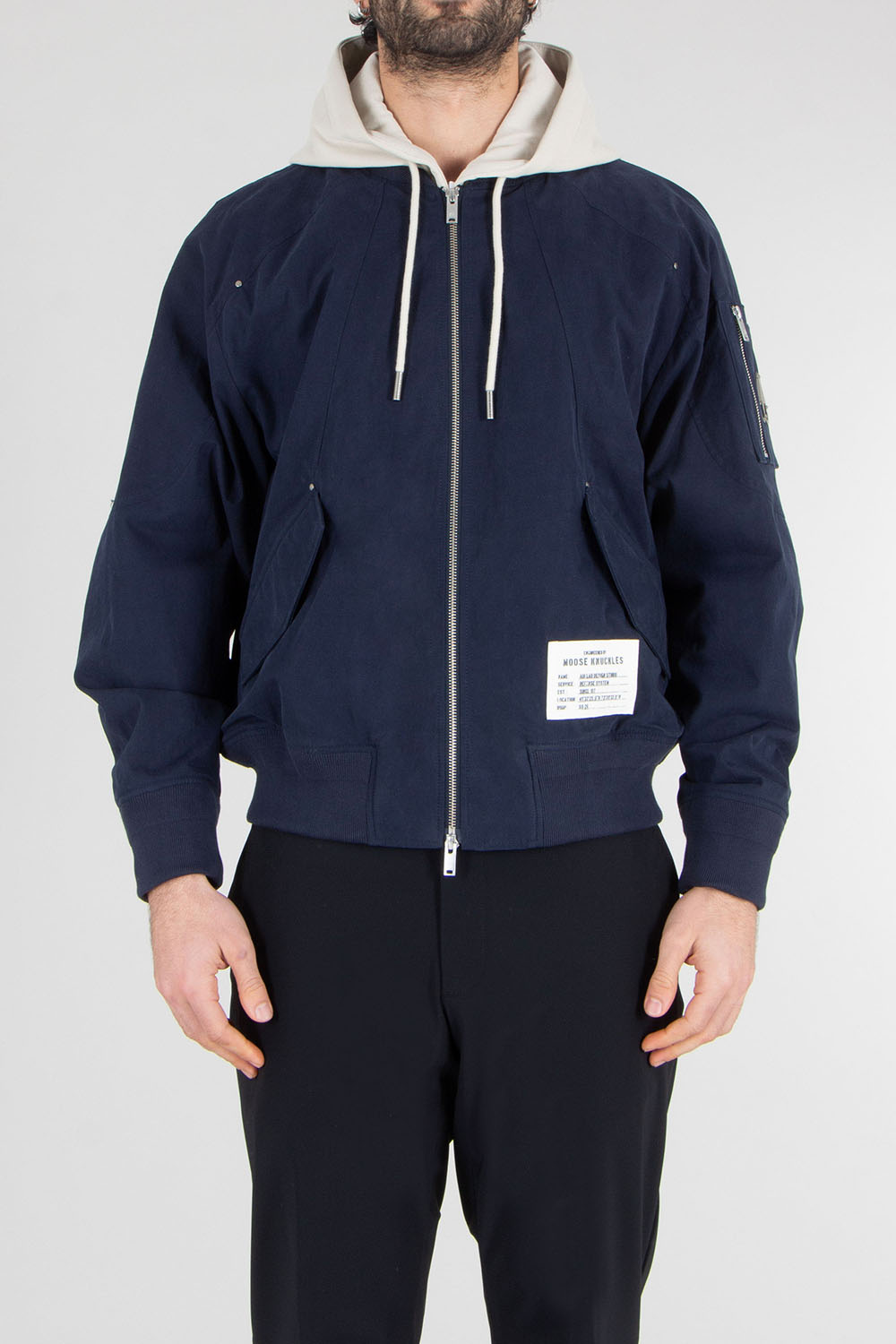 MOOSE KNUCKLES Relaxed Fit 2-in-1 Cotton Bomer Jacket Skylark 