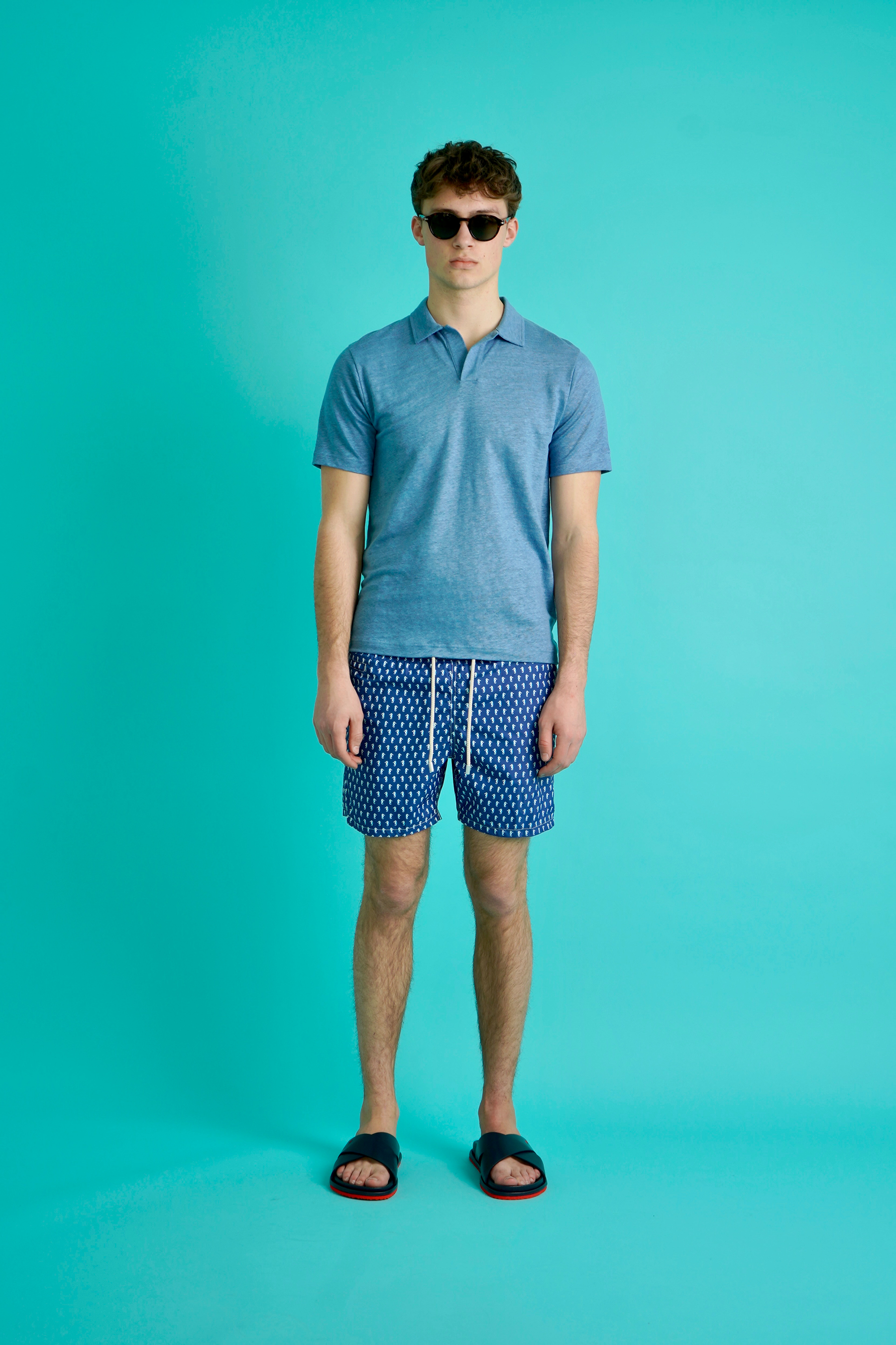 MC 2 SAINT BARTH Star On Star Swim Shorts Lighting Micro Fantasy Bekleidung, Kurze Hosen, Strandmode, Person