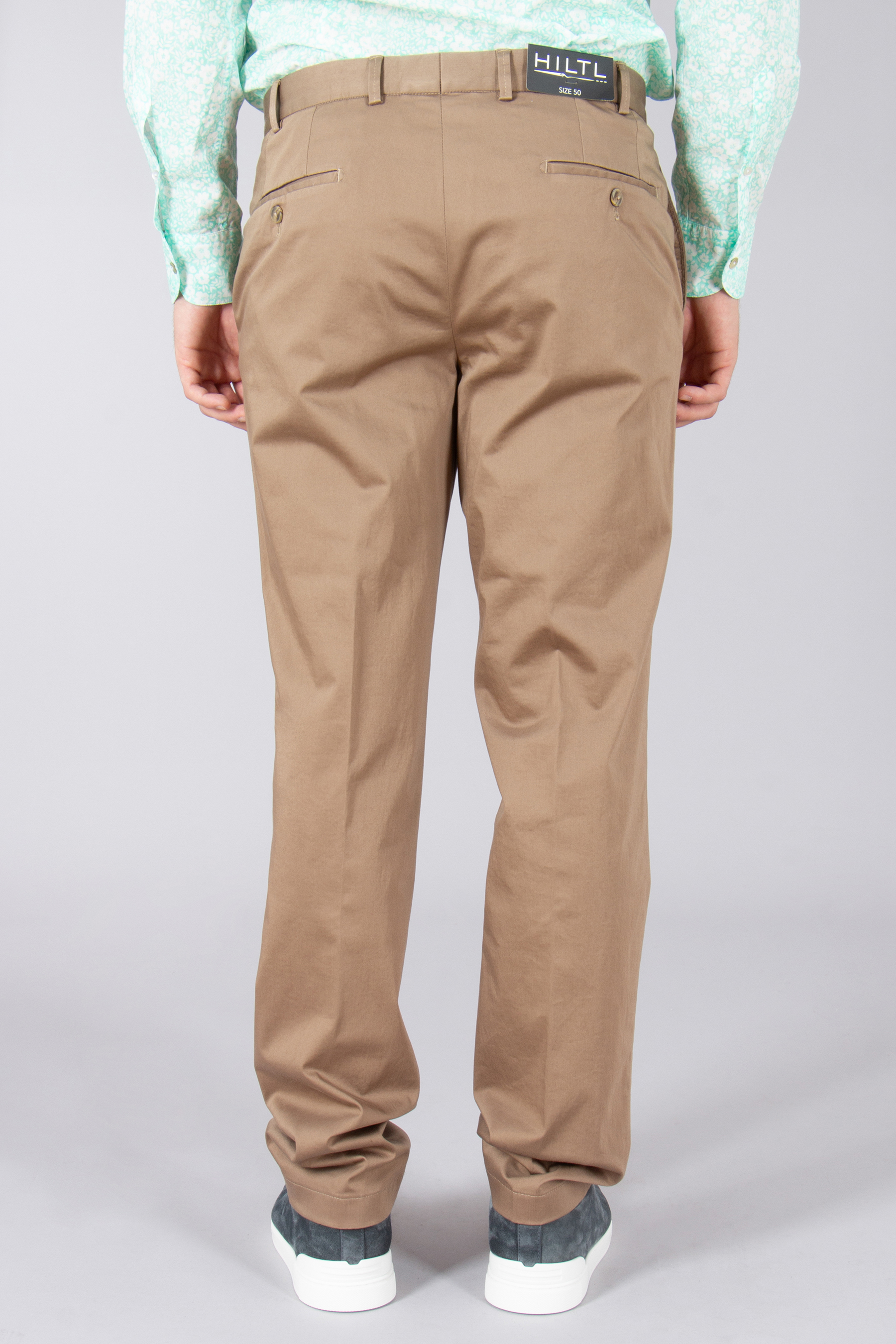 HILTL Regular Fit Cotton Stretch Satin Chinos Parma HILTL Regular Fit Cotton Stretch Satin Chinos Parma