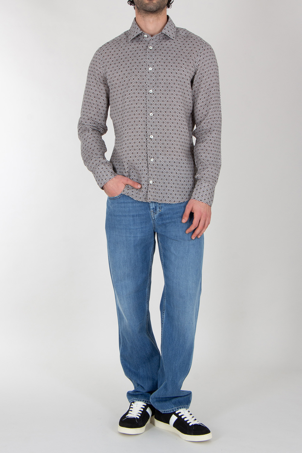 VAN LAACK Patterned Linen Shirt Retin