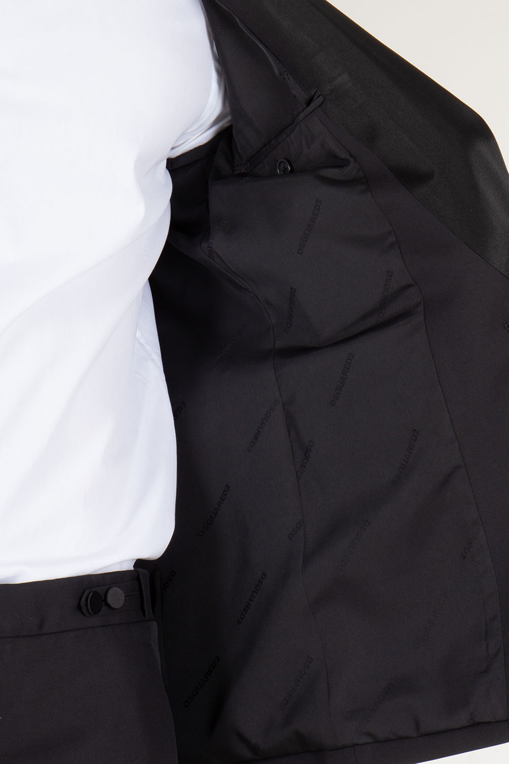 DSQUARED2 Tailored Fit Cotton-Silk Blend London Smoking