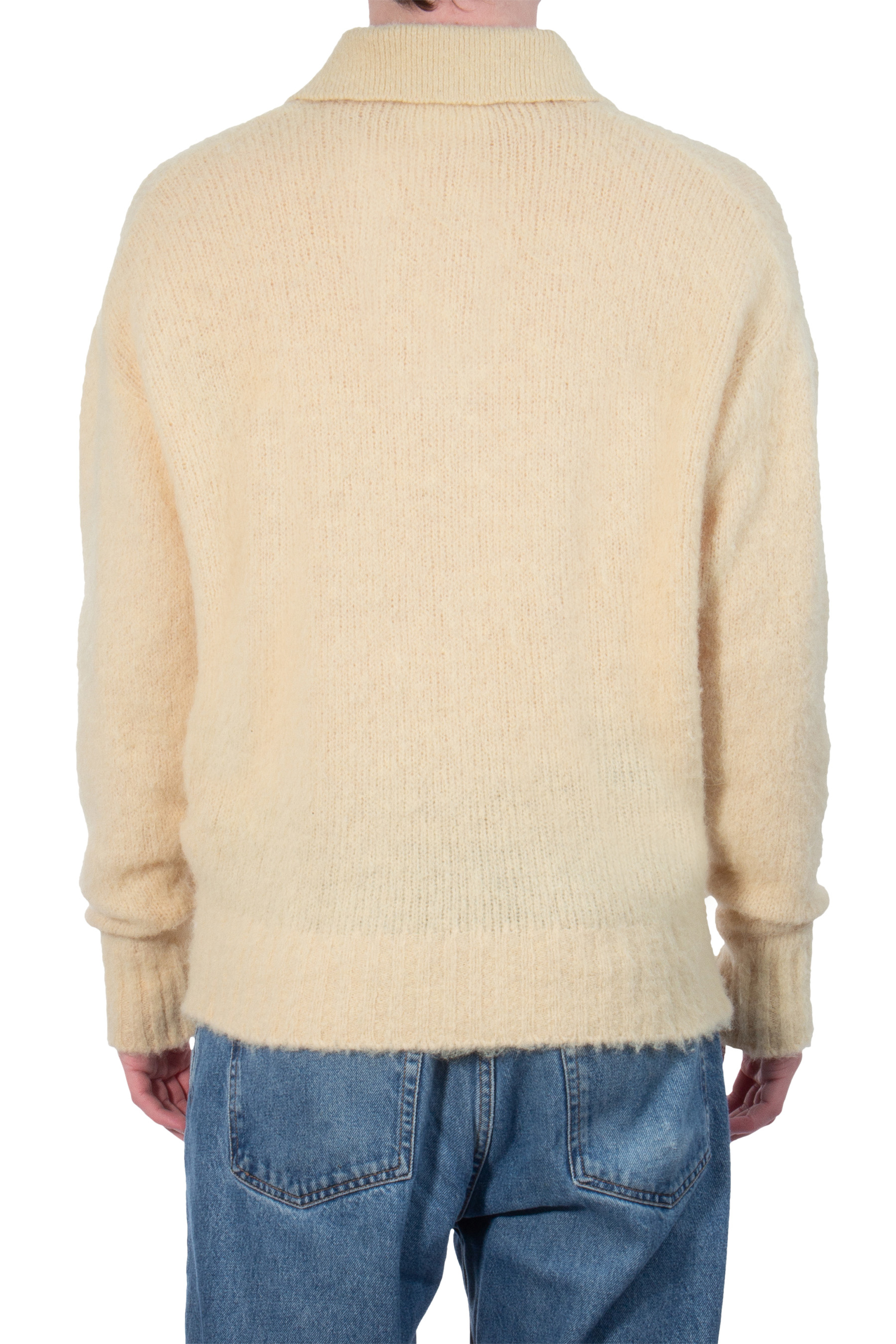 AMI PARIS Baby Alpaca Blend Knit Polo