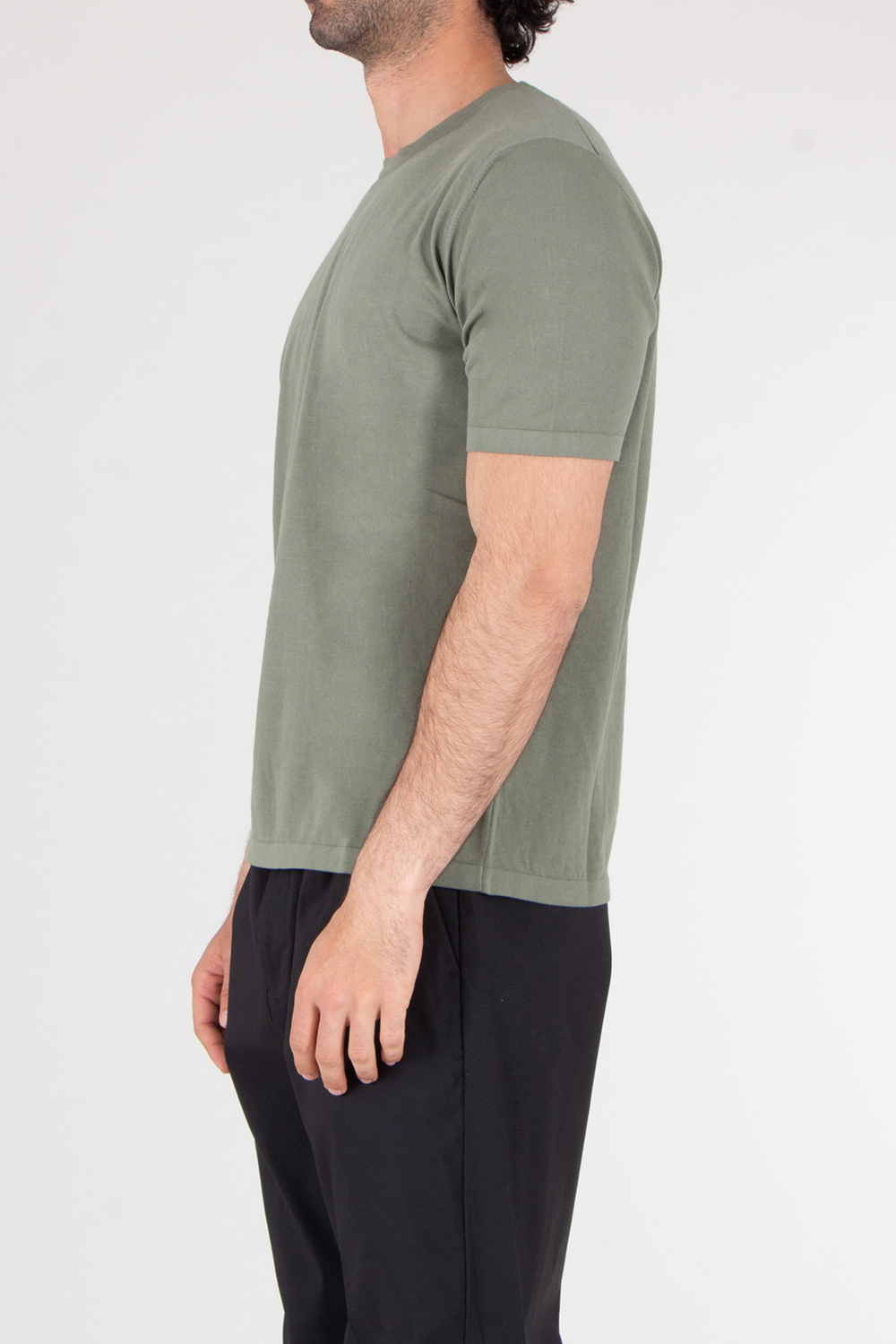 ROBERTO COLLINA Slim fit knitted Cotton T-Shirt