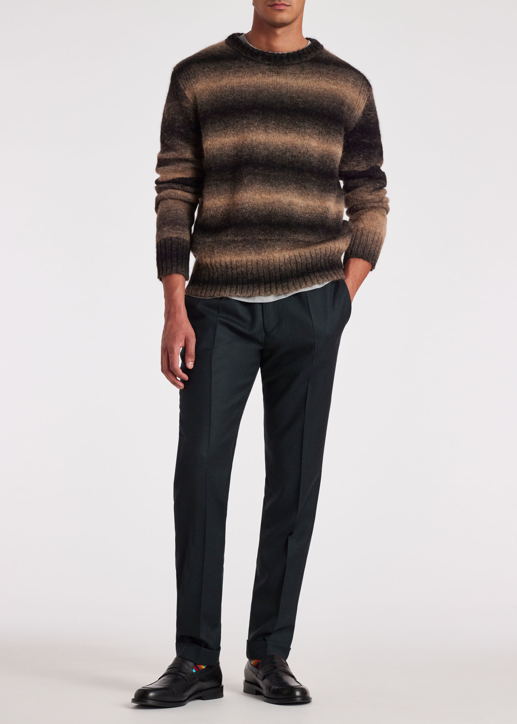 PAUL SMITH Alpaca Blend Ombre Stripe Sweater PAUL SMITH Alpaca Blend Ombre Stripe Sweater