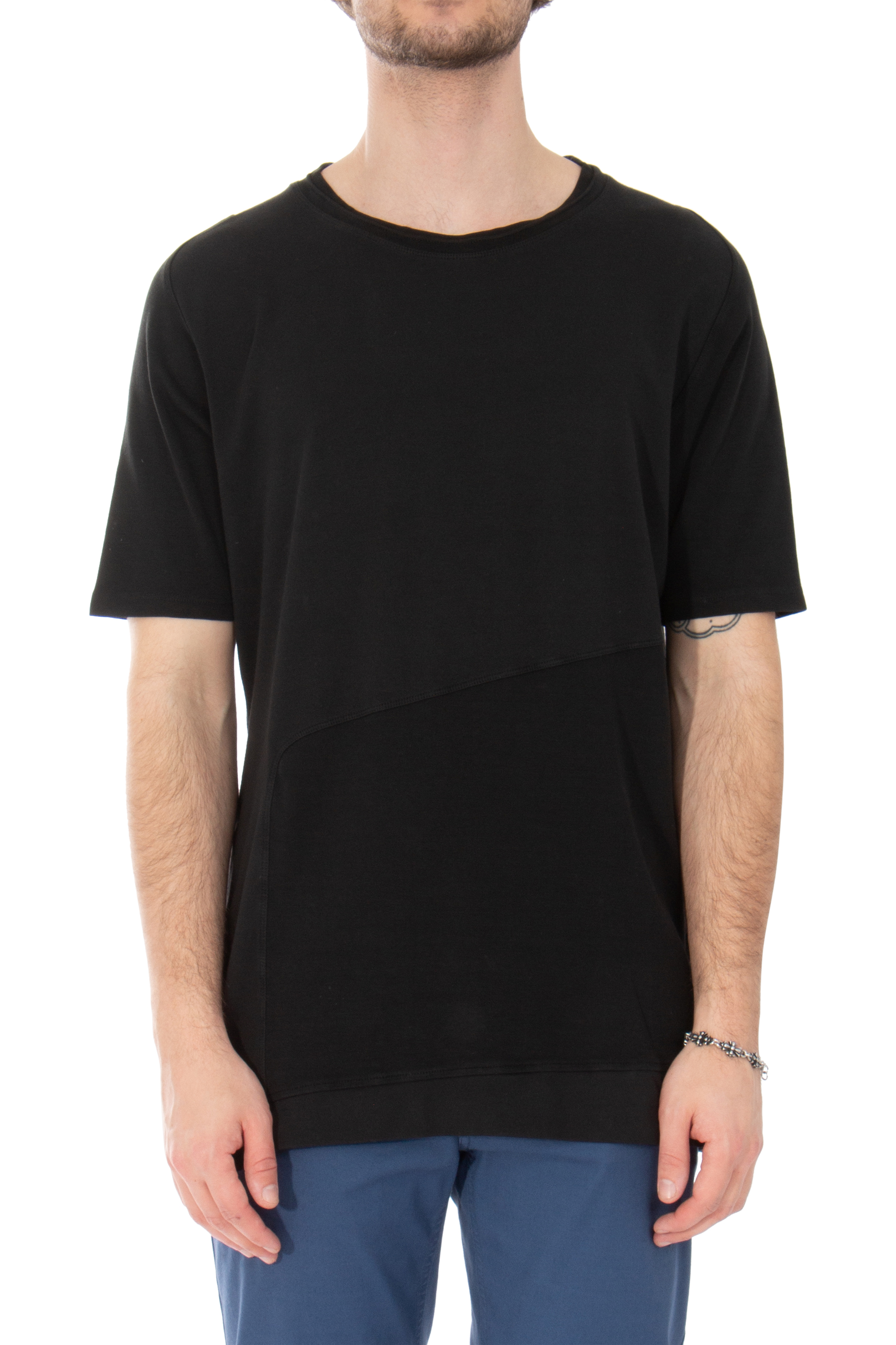RE:VOLVER ATELIER Collar Cotton-Modal Stretch T-Shirt