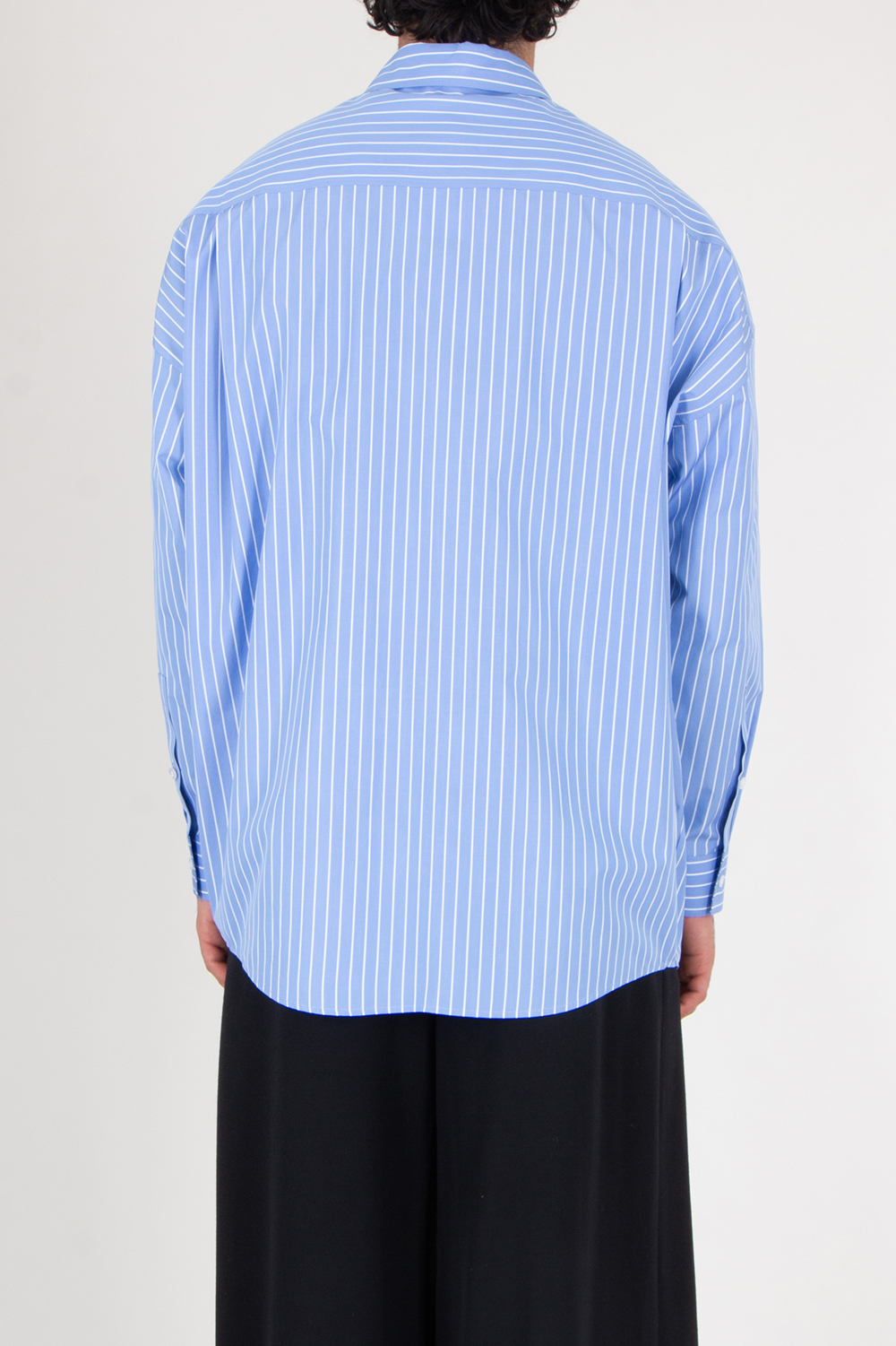 BALMAIN Oversized Striped Cotton Shirt