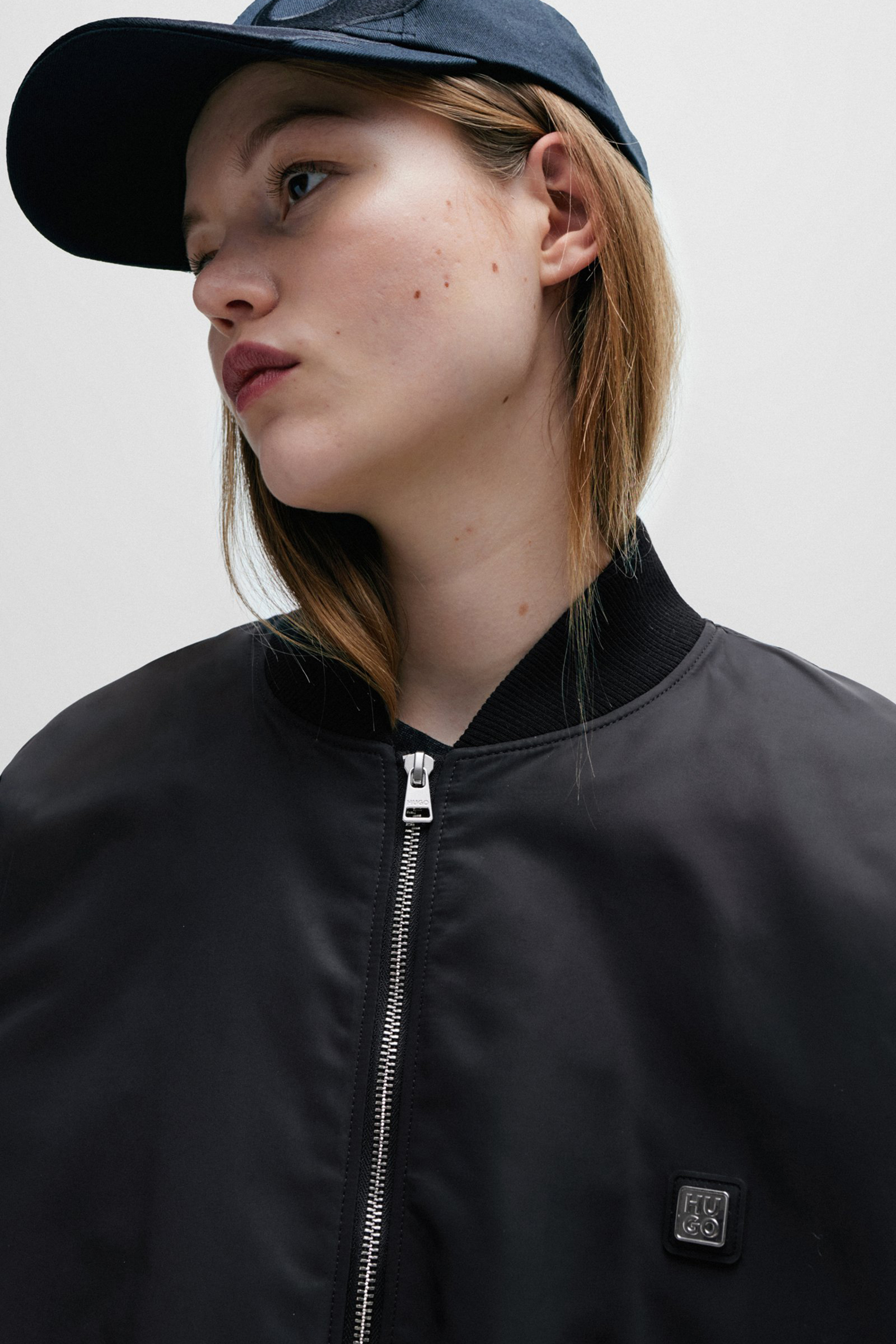 HUGO Oversized Recycled Nylon Jacket Flesiane HUGO Oversized Recycled Nylon Jacket Flesiane