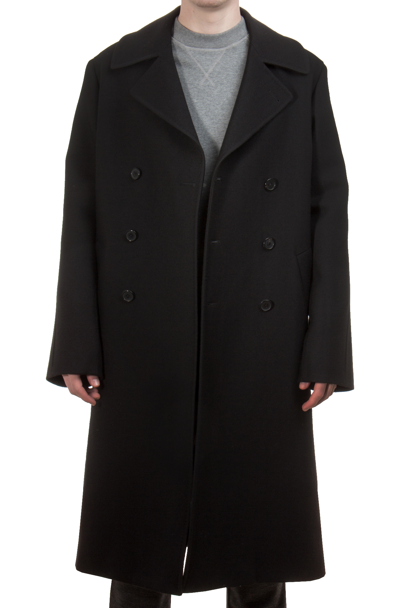 PAUL SMITH Double Breasted Wool-Cashmkere Blend Overcoat PAUL SMITH Double Breasted Wool-Cashmkere Blend Overcoat