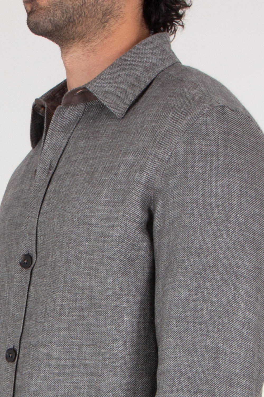 ZEGNA Regular Fit Cashmere Linen and Silk Overshirt