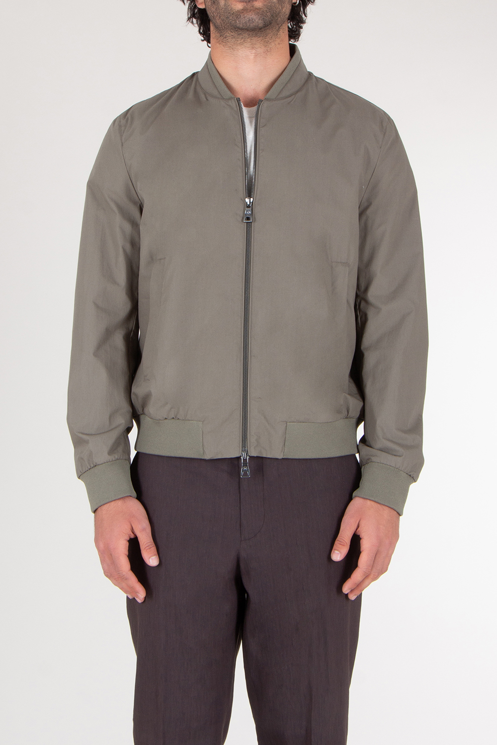 MAXIMILLAN Regular Fit Cotton Poplin Bomber Jacket