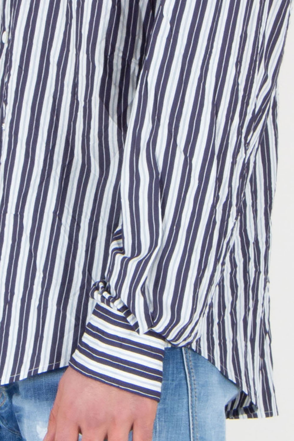 DSQUARED2 Oversized Crinkled Striped Shirt