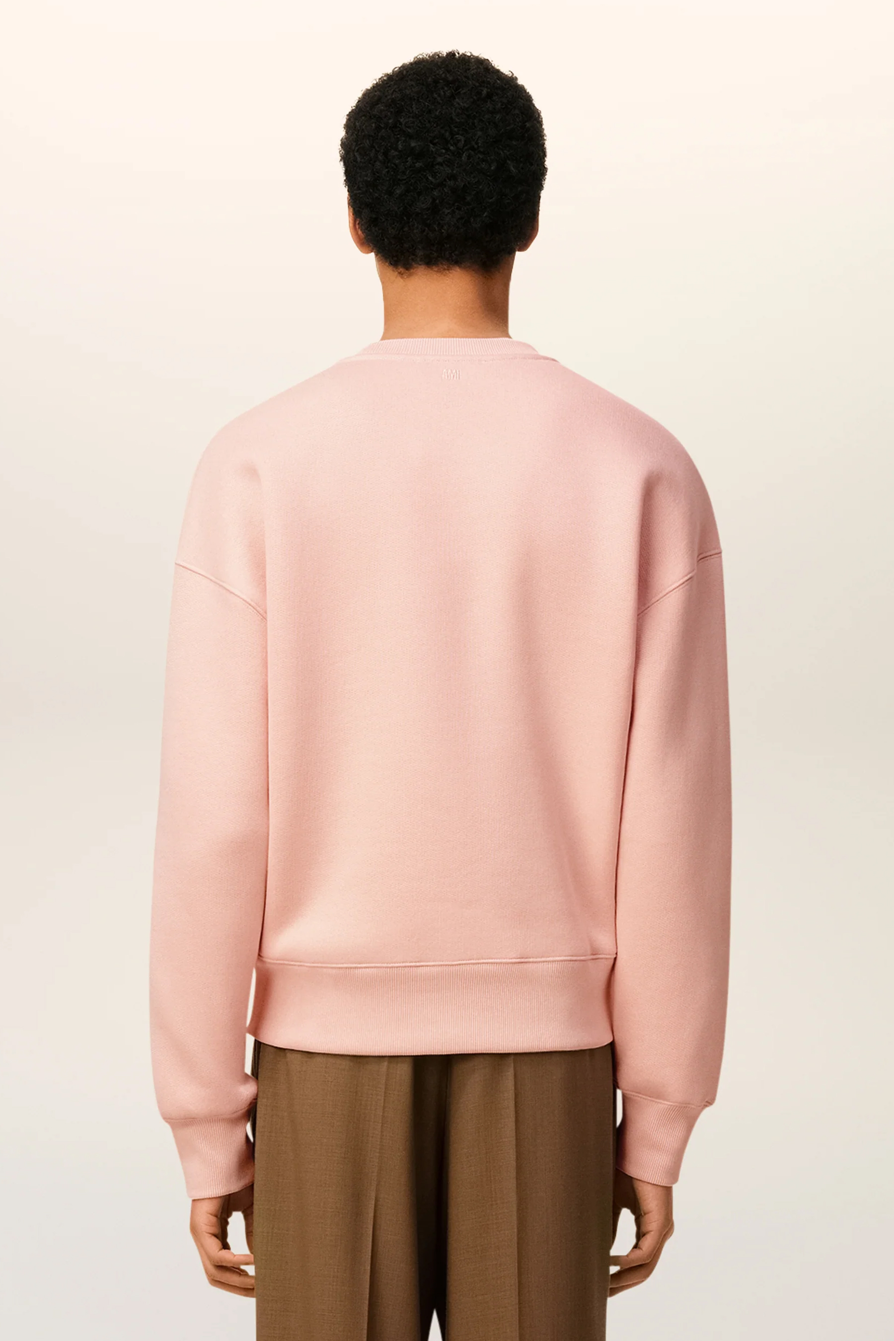 AMI PARIS Comfort Fit Ami De Coeur Brushed Cotton Blend Fleece Sweatshirt Pulli, Langarm, Sweatshirt, Mann, Person