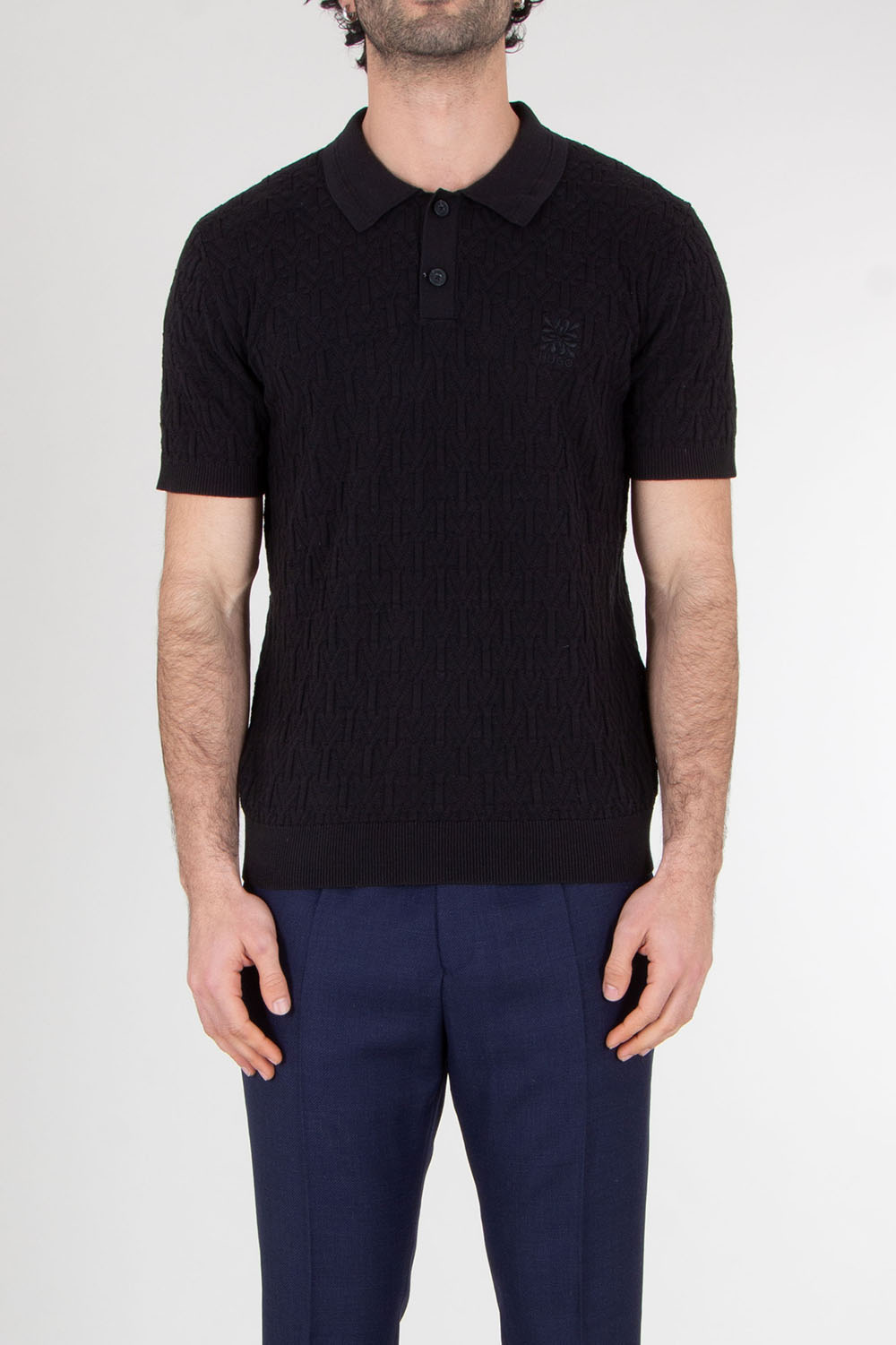 HUGO Regular Fit Knit Polo with Structure