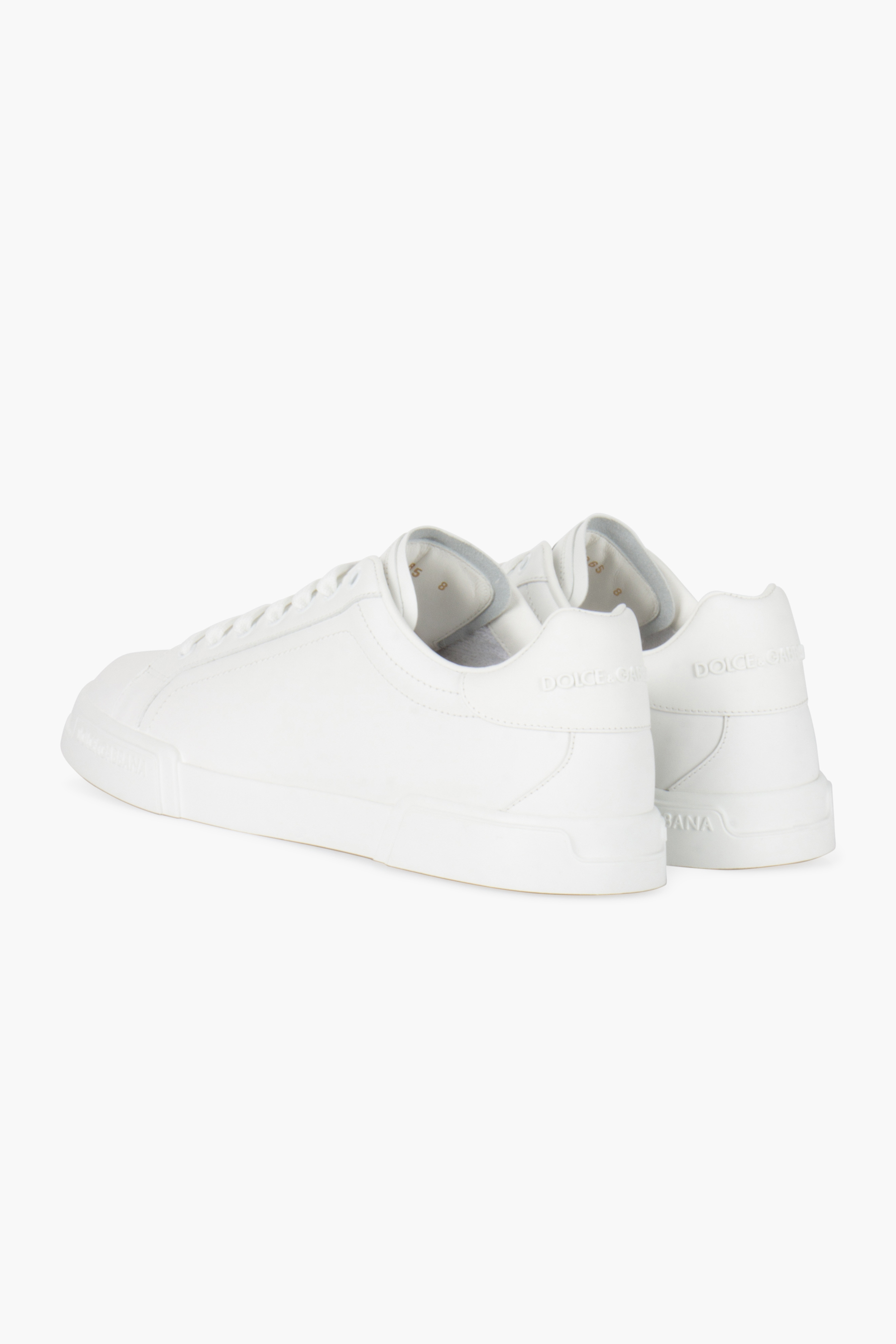 DOLCE & GABBANA Leather Sneakers Portofino Light Bekleidung, Schuhwerk, Schuh, Sneaker