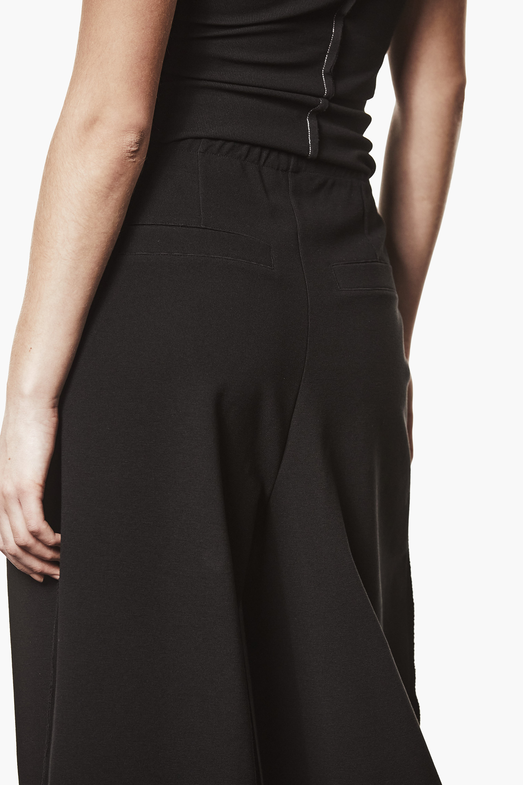 THOM KROM Wide Leg Structured Cotton Stretch Blend Stretch Sweatpants Hosen, Rock, Erwachsener, Person, Frau