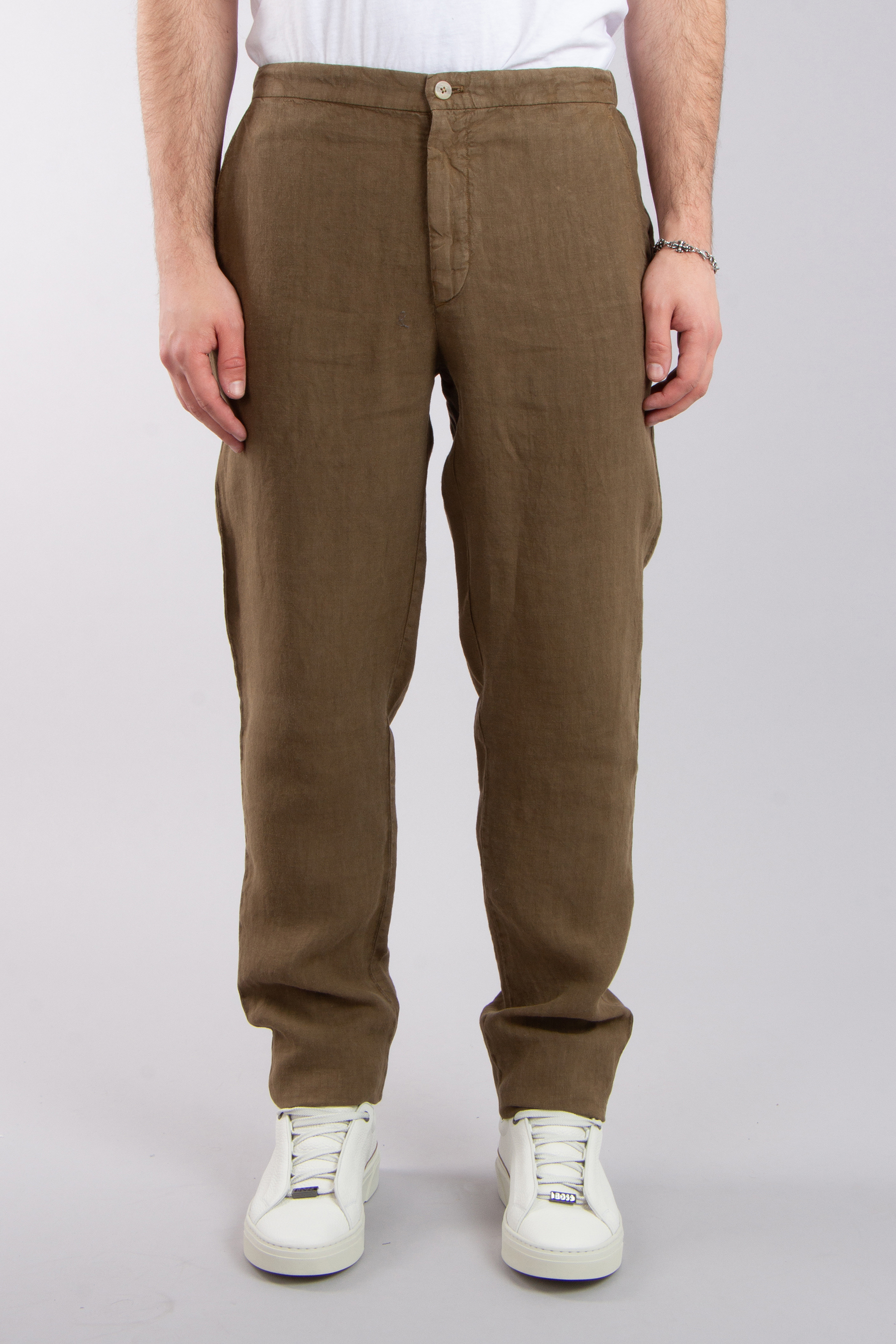 BOGLIOLI Regular Fit Linen Pants