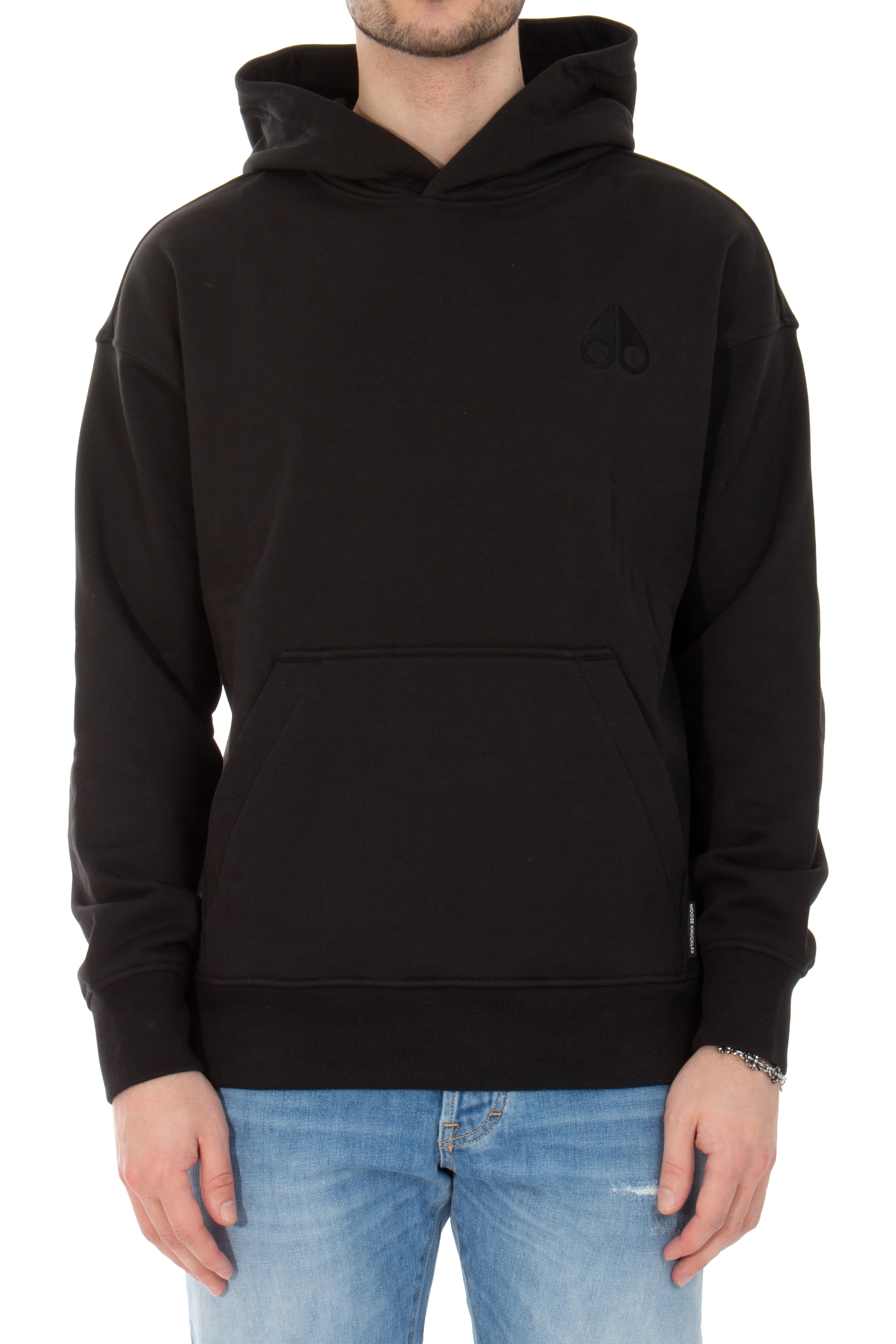 MOOSE KNUCKLES Cotton French Terry Hoodie Serge