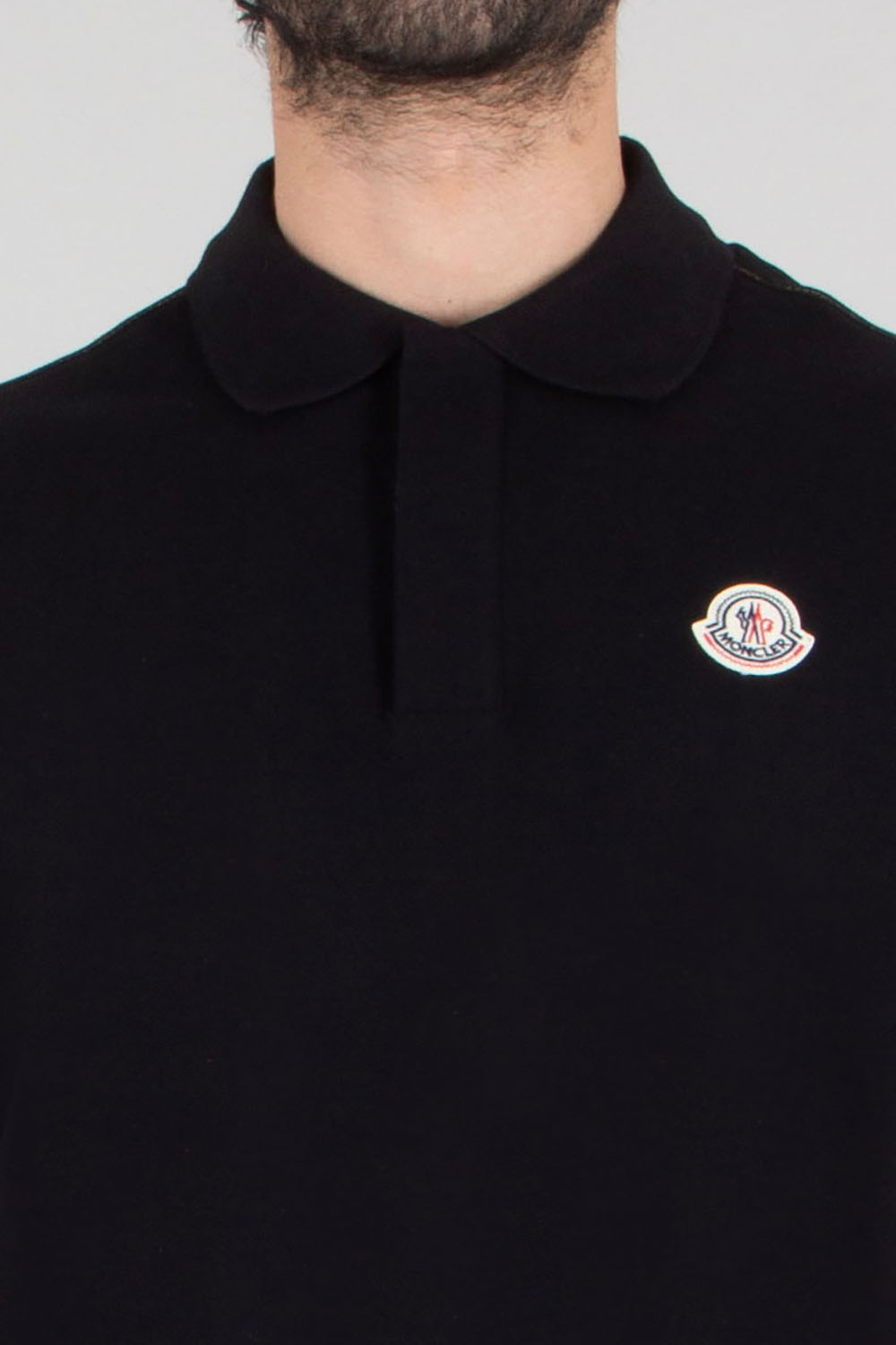 MONCLER Loose Fit Cotton Piqué Polo Shirt