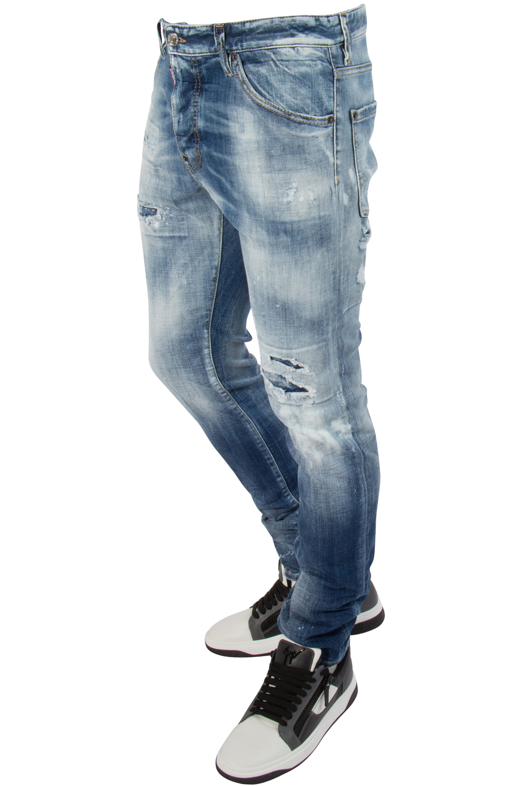 DSQUARED2 Light Ripped Wash Cool Guy Jeans DSQUARED2 Light Ripped Wash Cool Guy Jeans