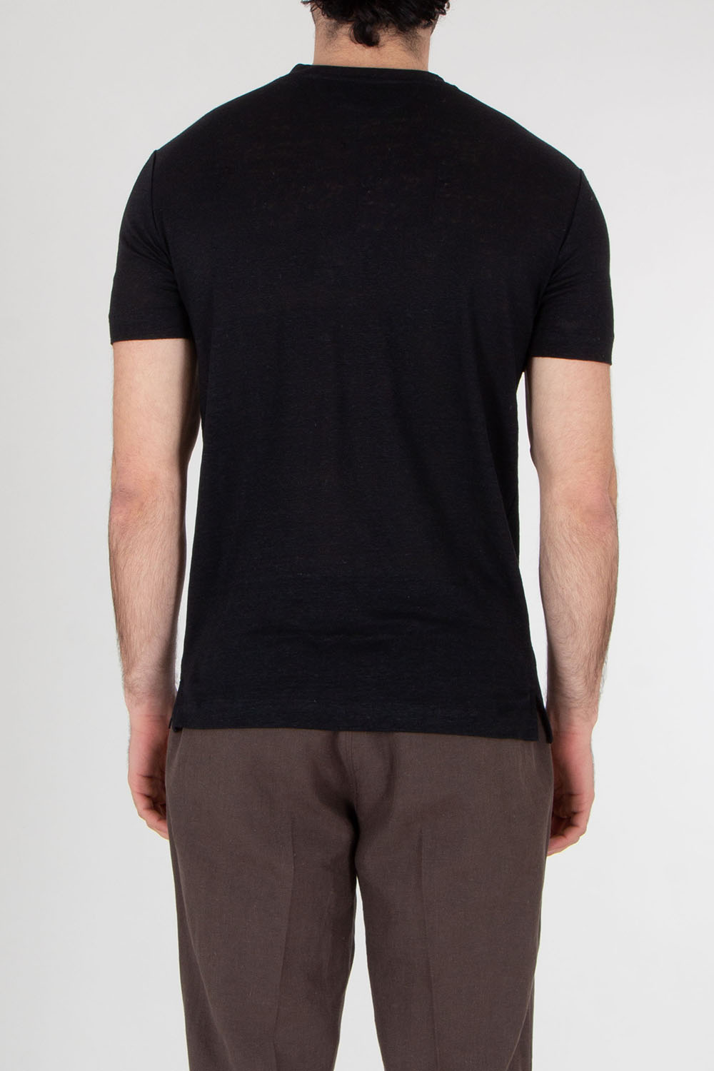 AURÉLIEN Slim Fit Linen Jersey T Shirt 