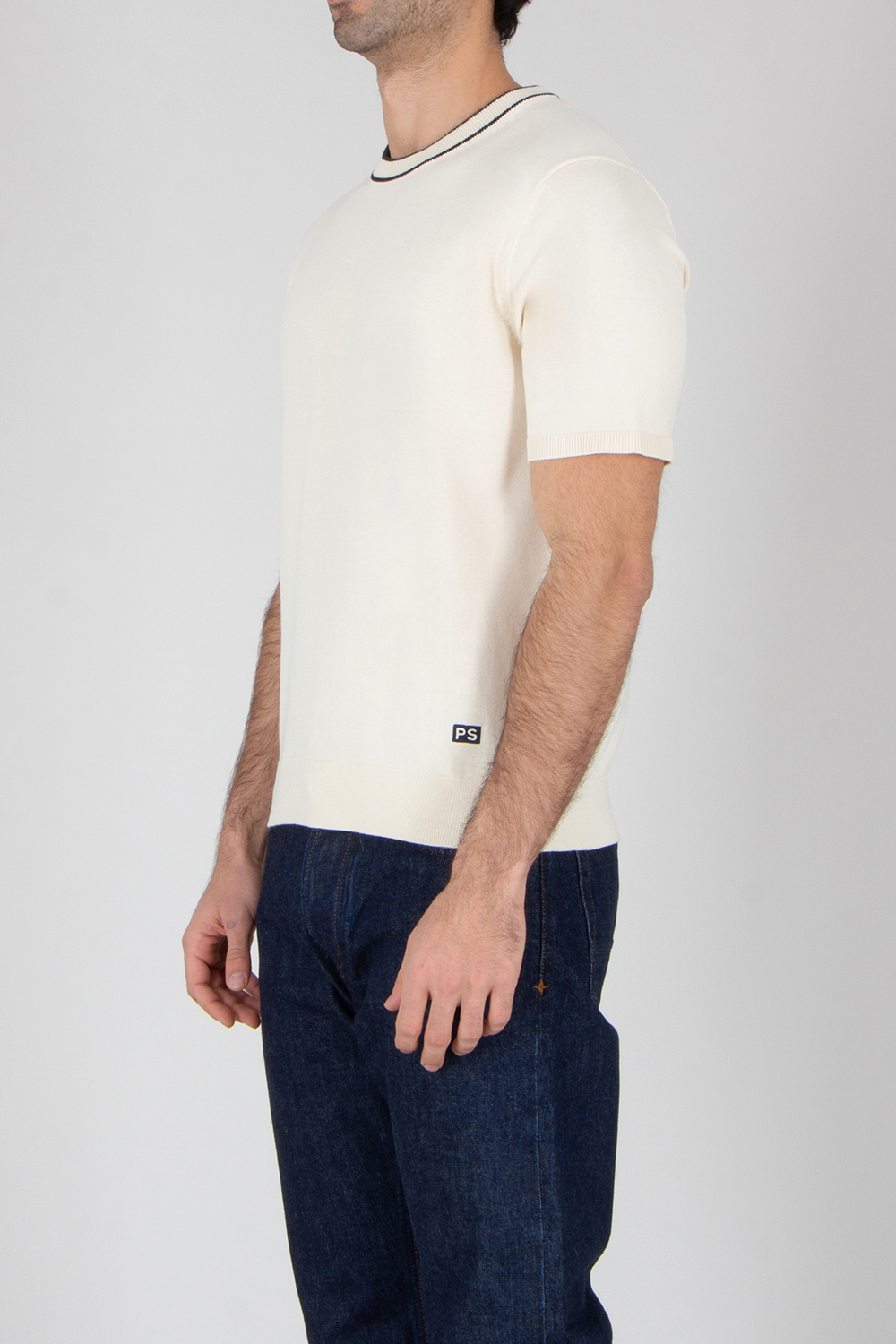 PAUL SMITH Regular Fit Organic Cotton Short-Sleeve Crew Neck Sweater