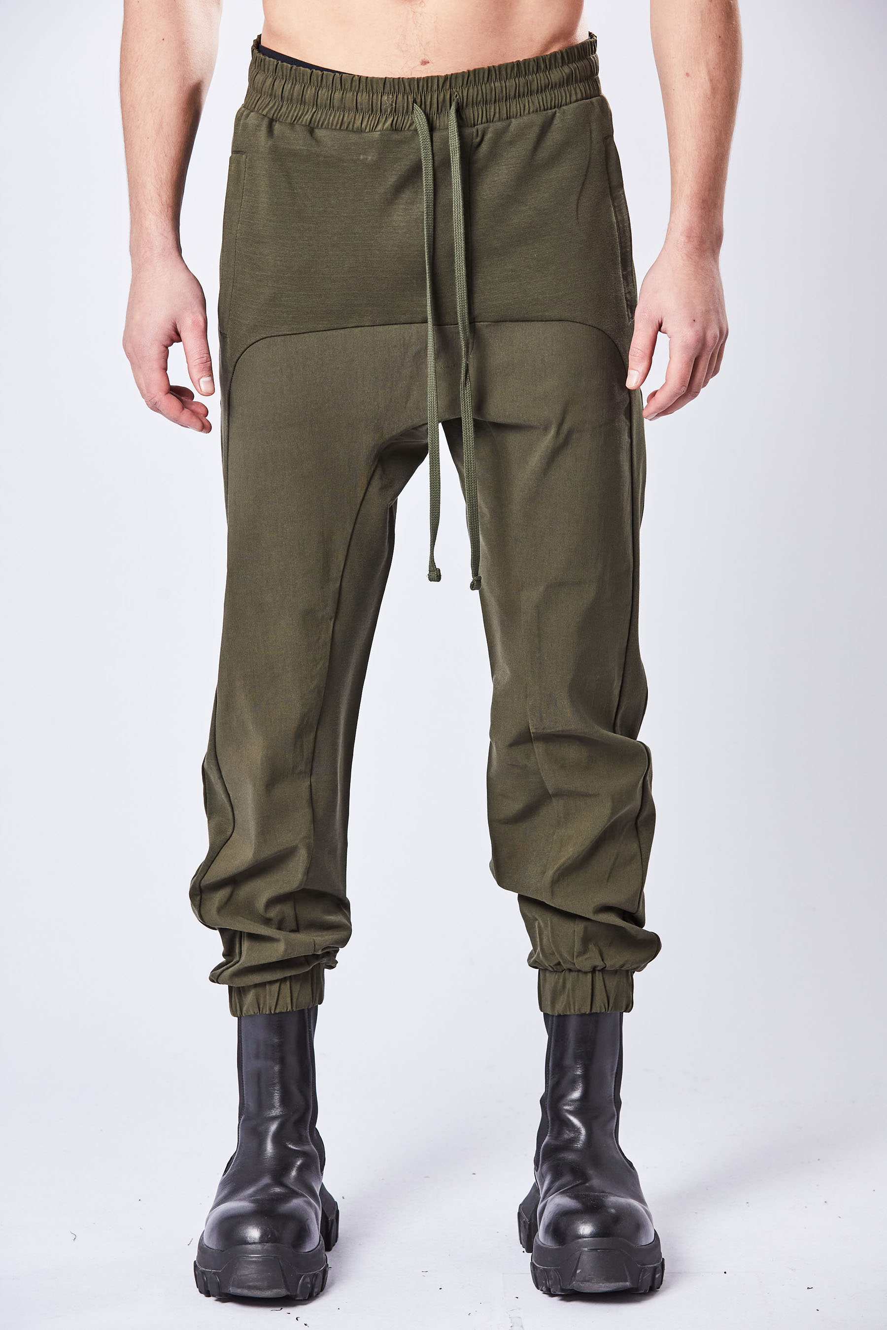 THOM KROM Drop Crotch Cotton Blend Pants THOM KROM Drop Crotch Cotton Blend Pants