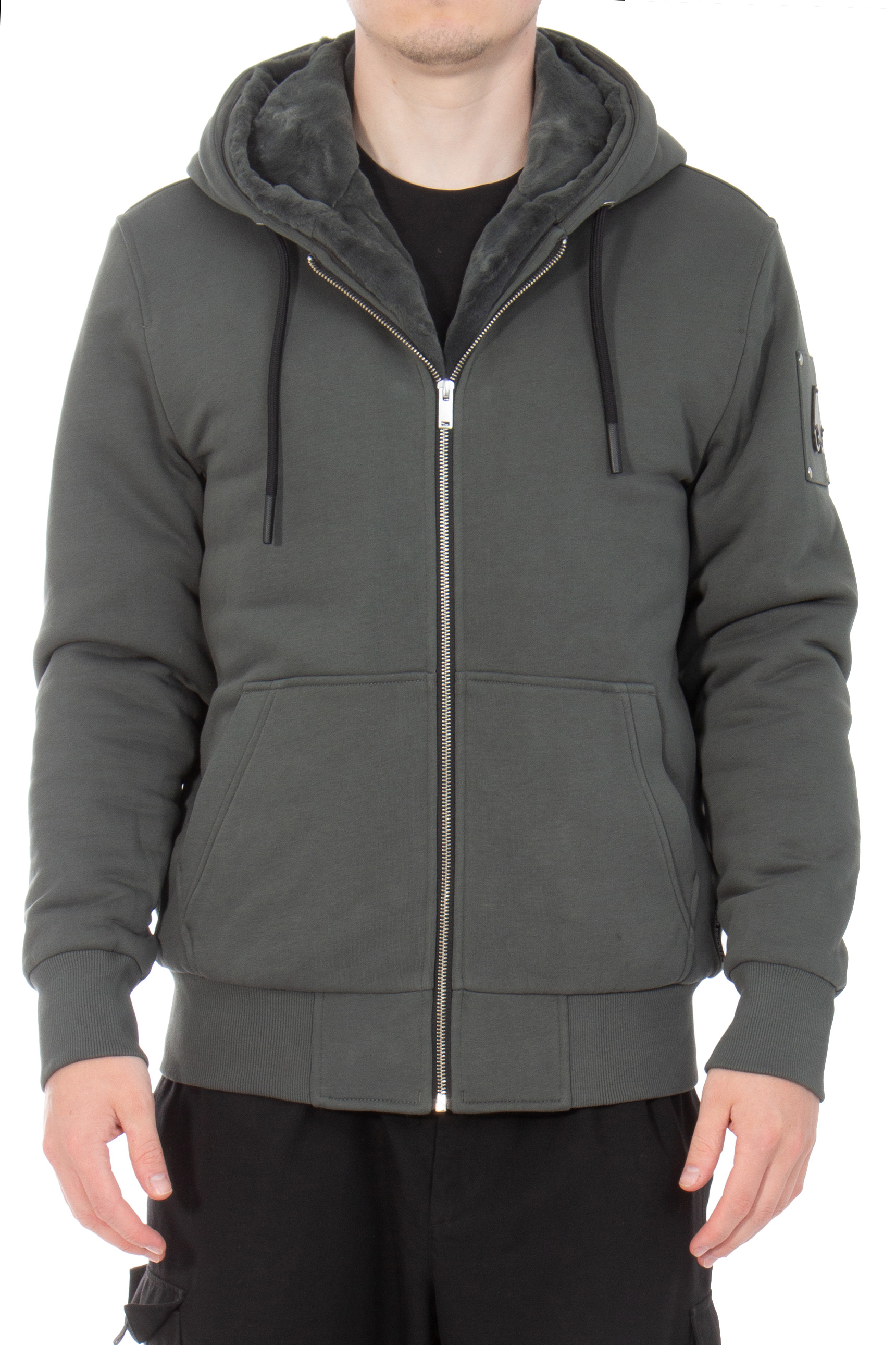 MOOSE KNUCKLES Padded Cotton Blend Zip Hoodie Classic Bunny